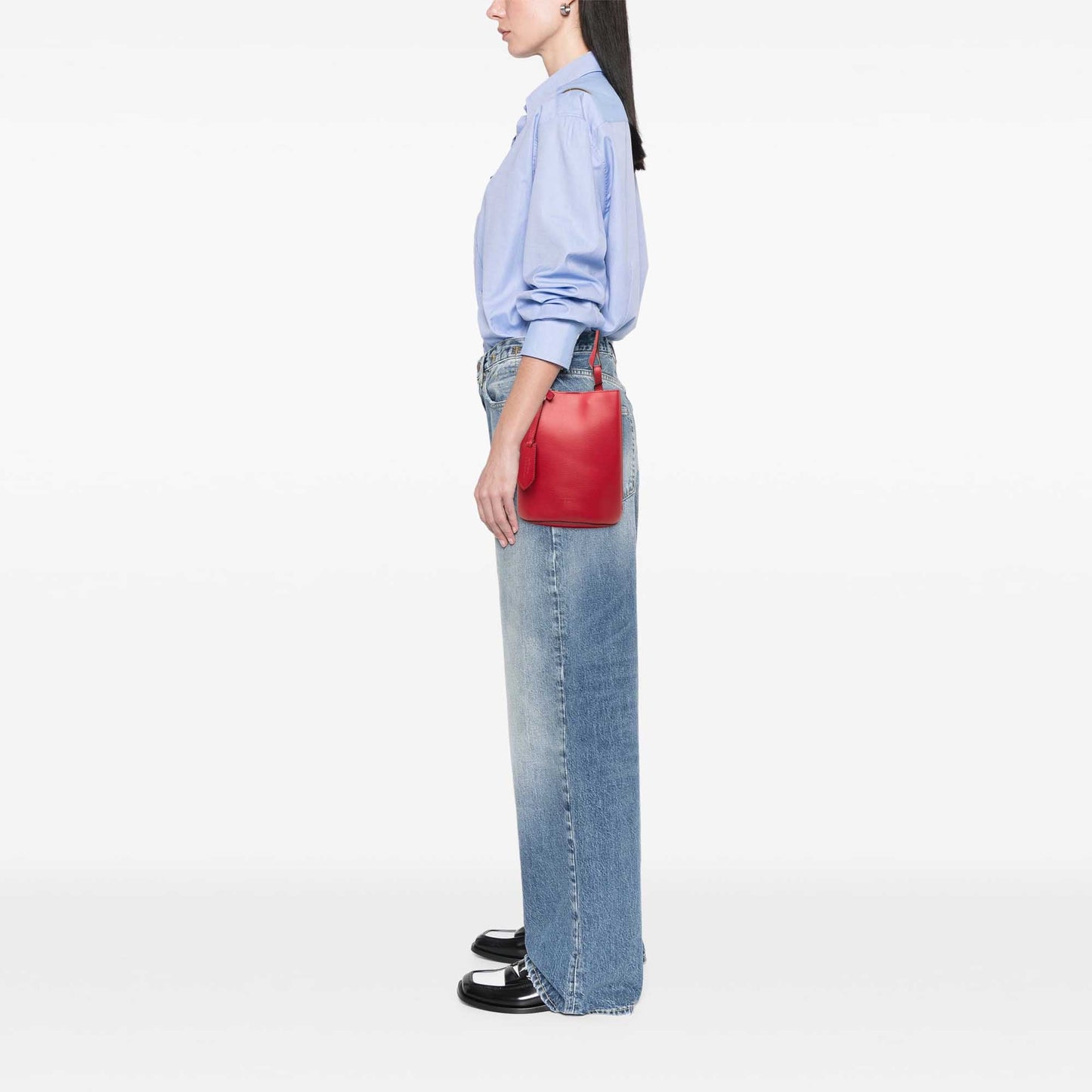 Burberry Grained Calfskin Lorne Bucket Bag