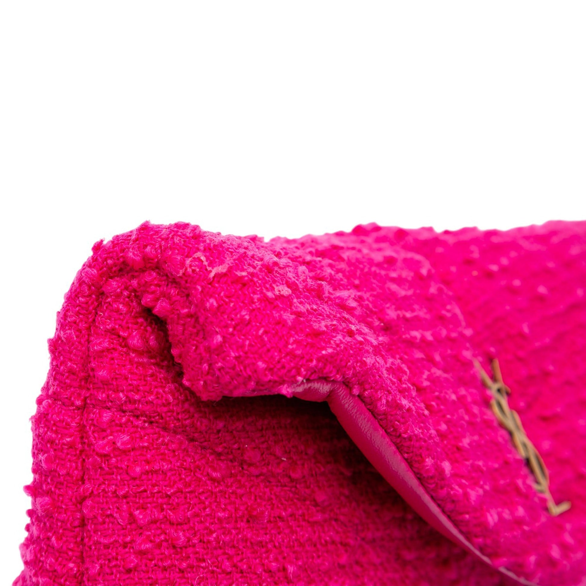 Saint Laurent Toy Matelasse Boucle Tweed Monogram LouLou Puffer Crossbody
