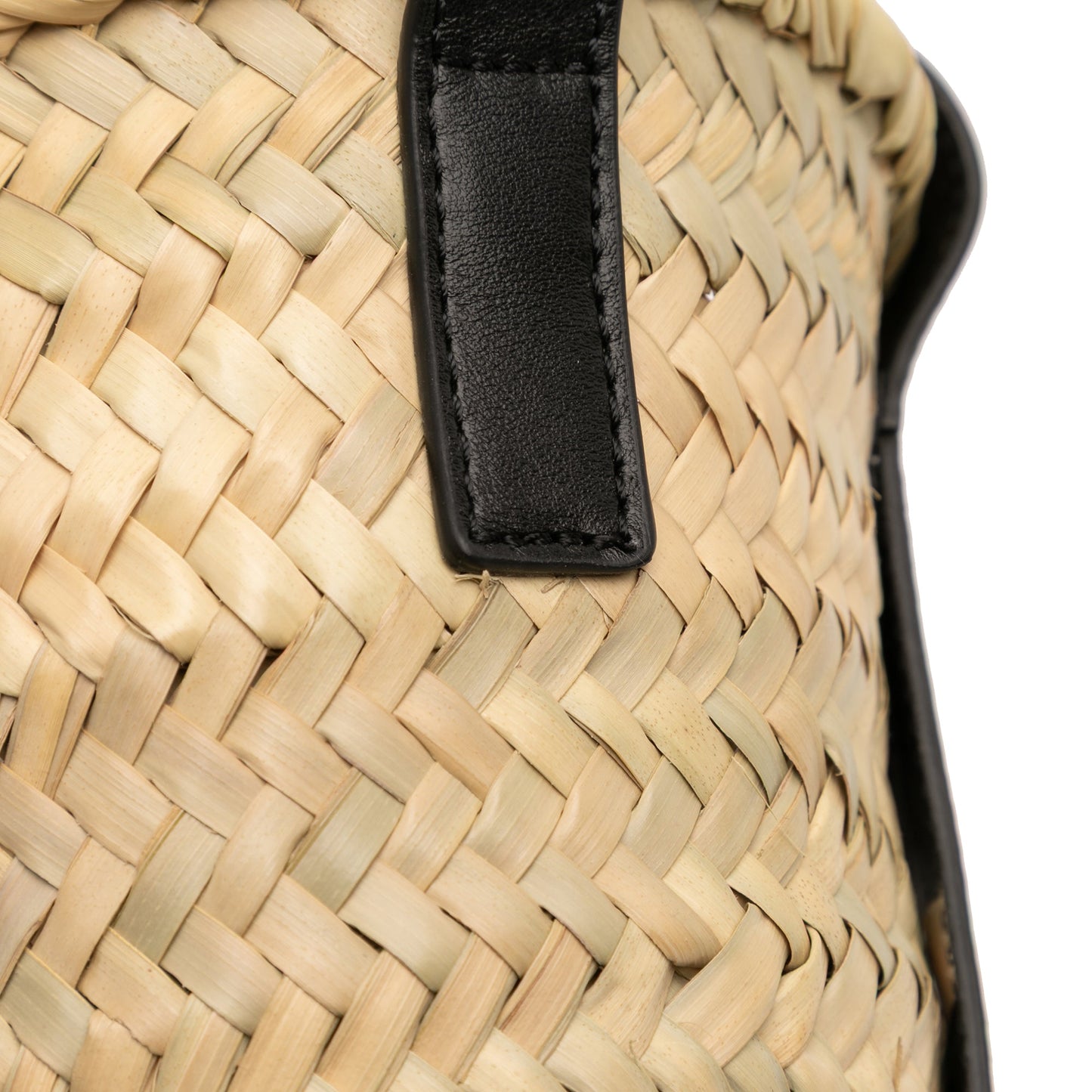 Chloé Small Raffia and Smooth Calfskin Sense Basket Tote