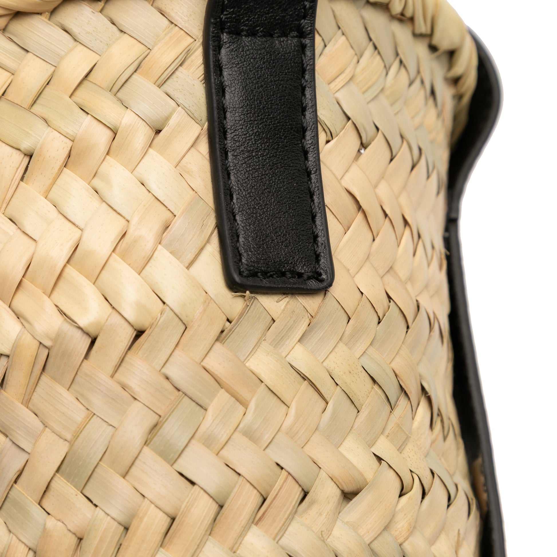 Chloé Small Raffia and Smooth Calfskin Sense Basket Tote