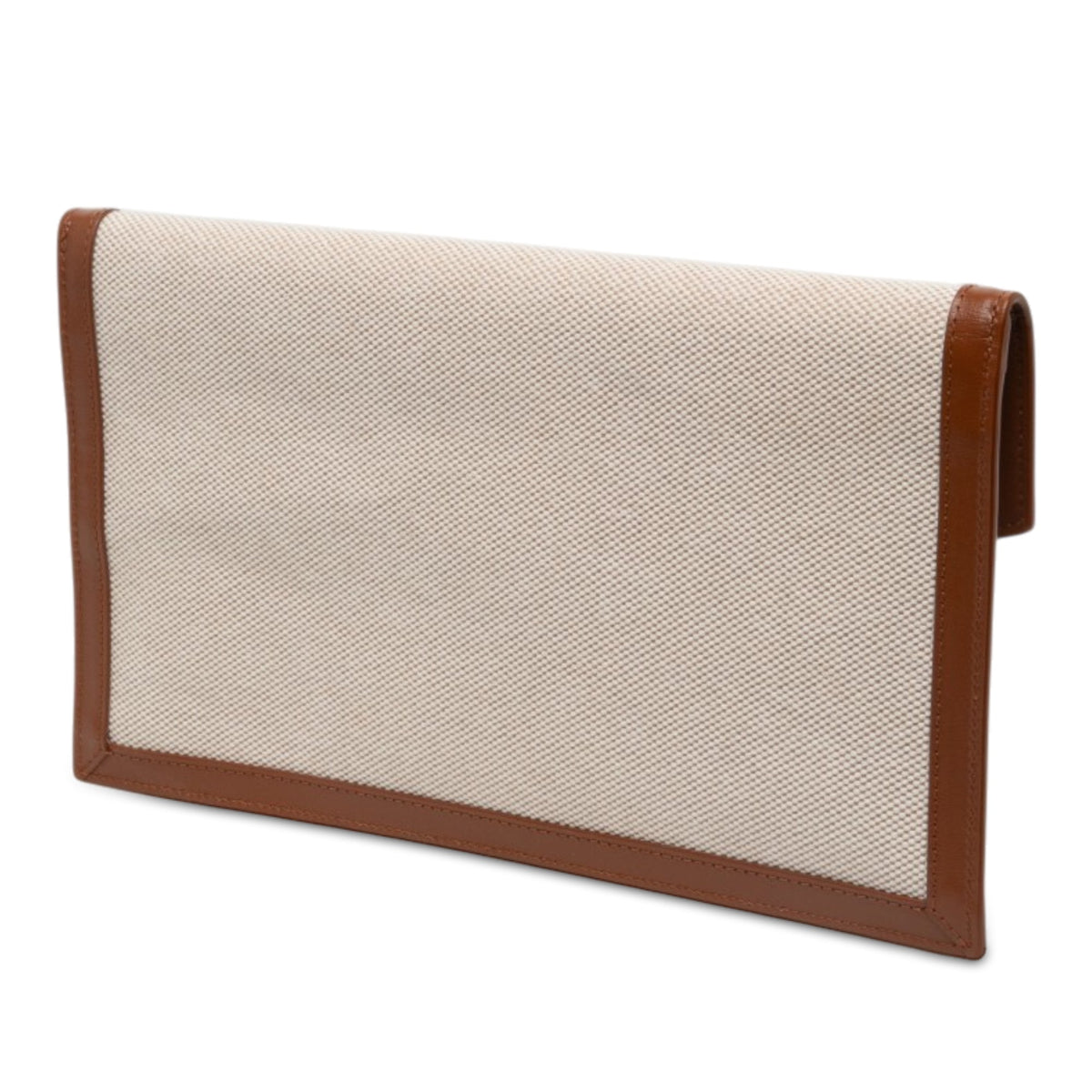 Saint Laurent Canvas Uptown Pouch — Brown