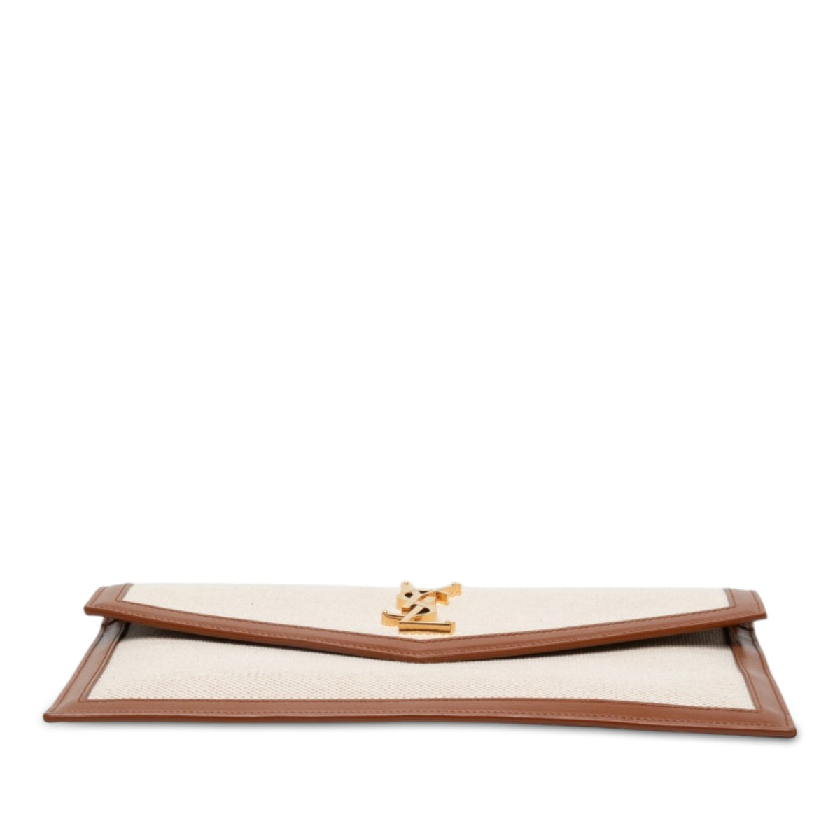 Saint Laurent Canvas Uptown Pouch — Brown