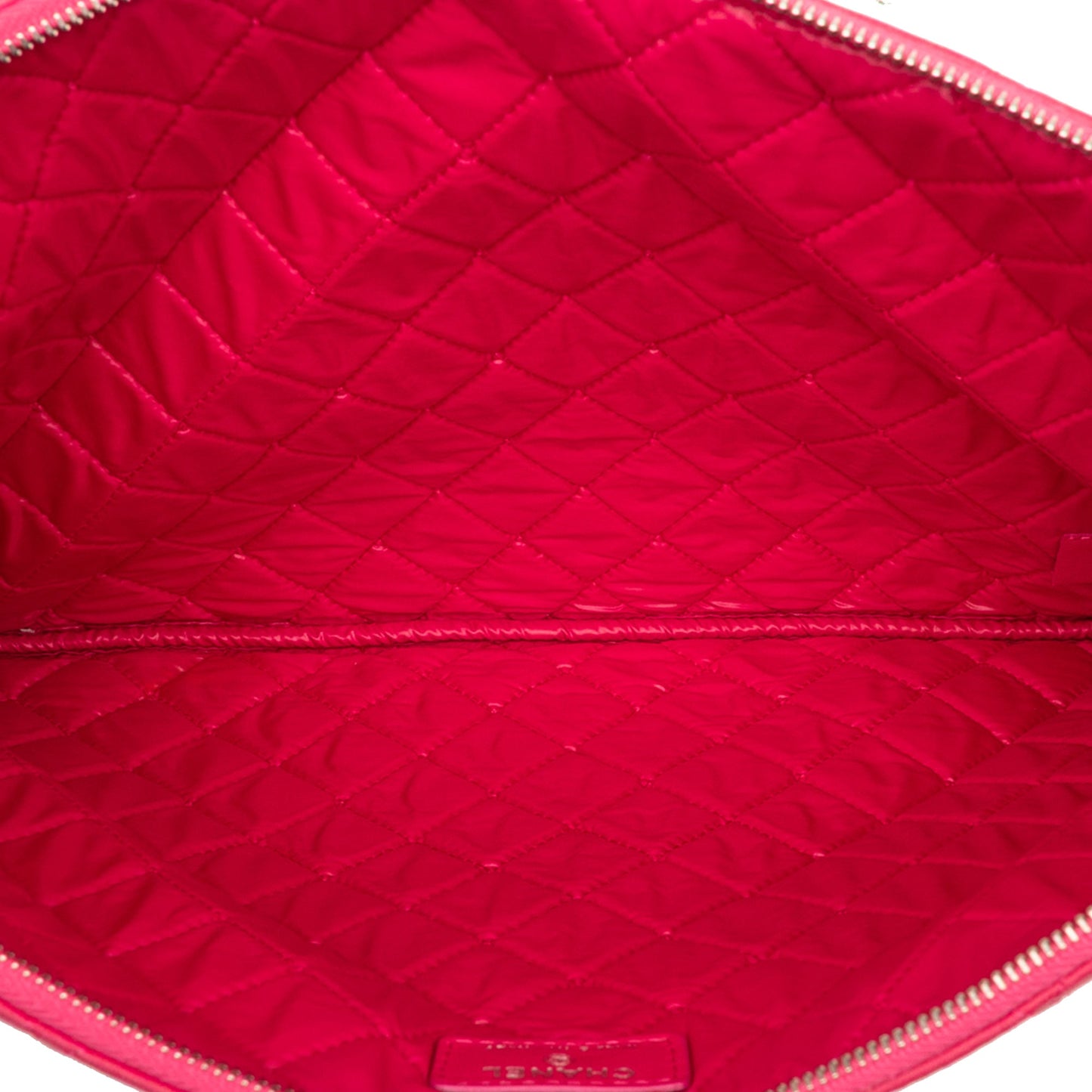 Chanel Large Quilted Lambskin O Case Clutch