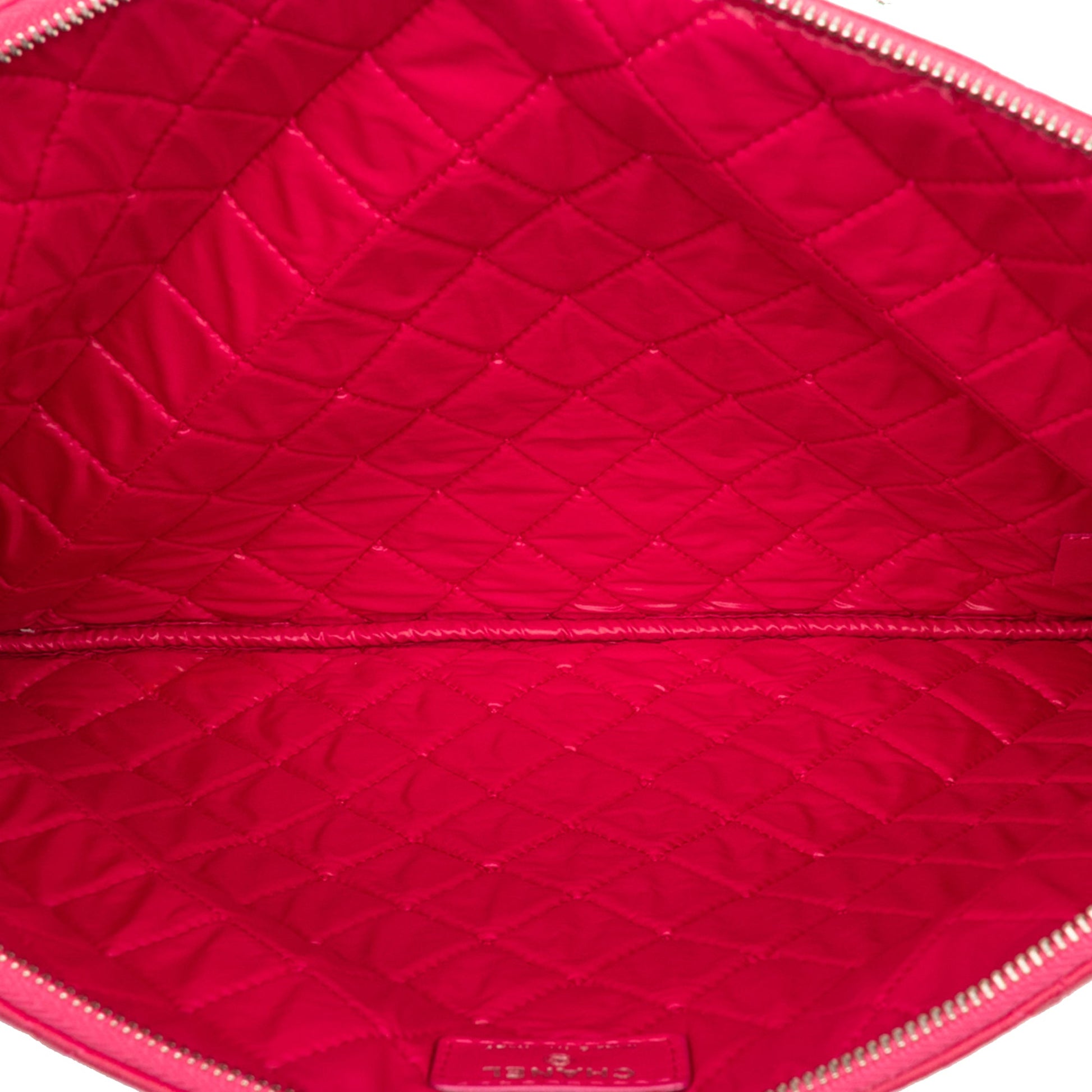 Chanel Large Quilted Lambskin O Case Clutch