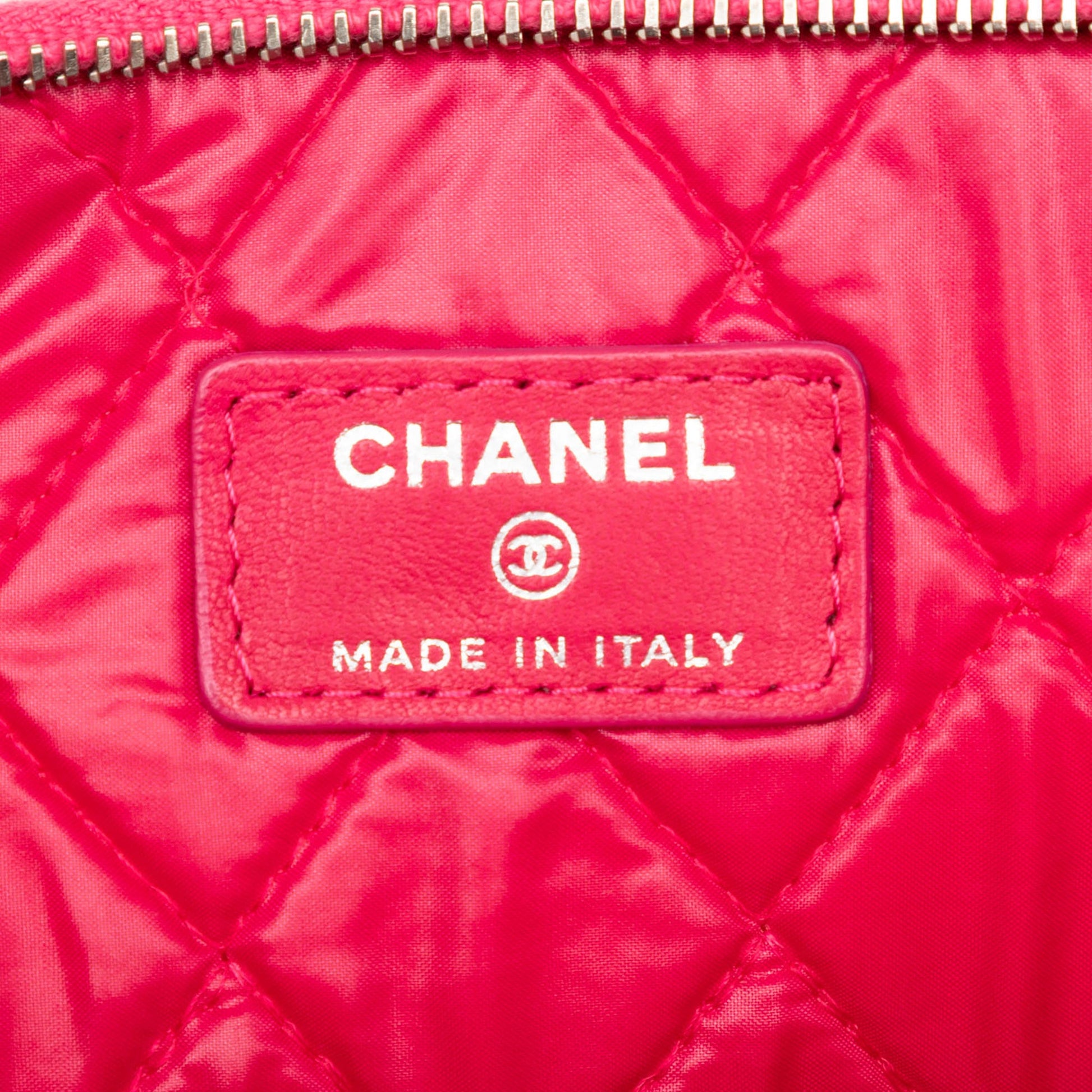 Chanel Large Quilted Lambskin O Case Clutch