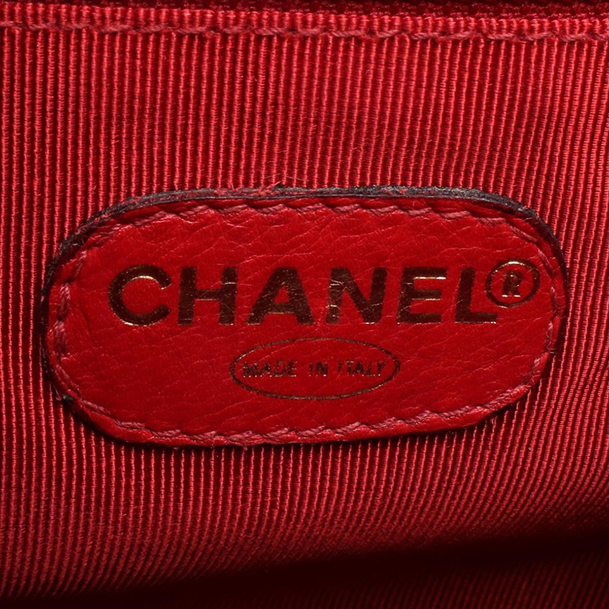 Chanel Caviar Triple CC Backpack — Red
