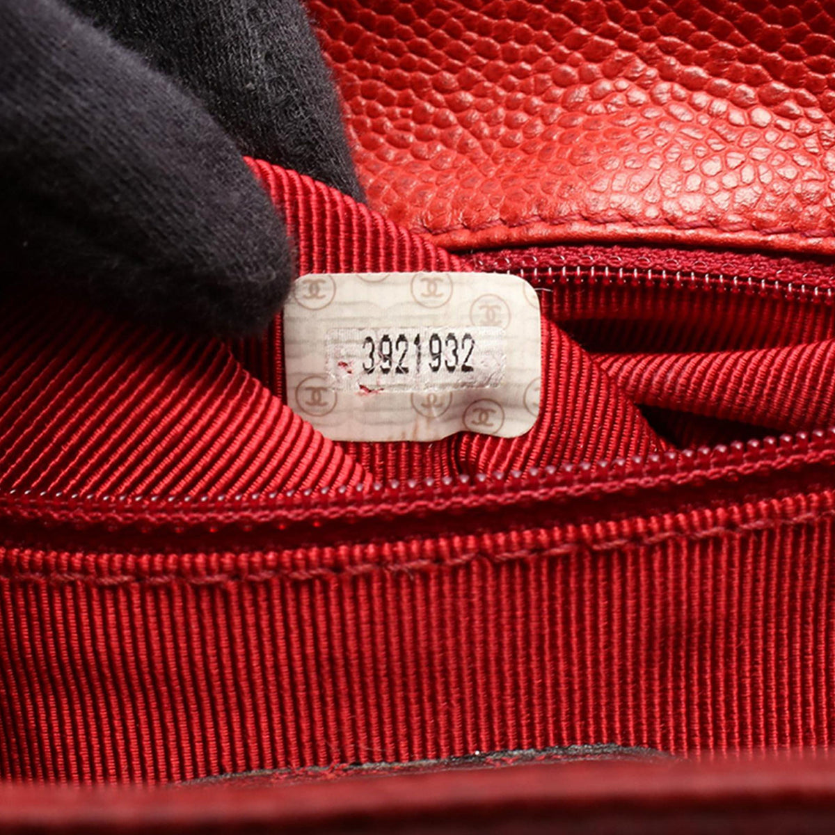 Chanel Caviar Triple CC Backpack — Red