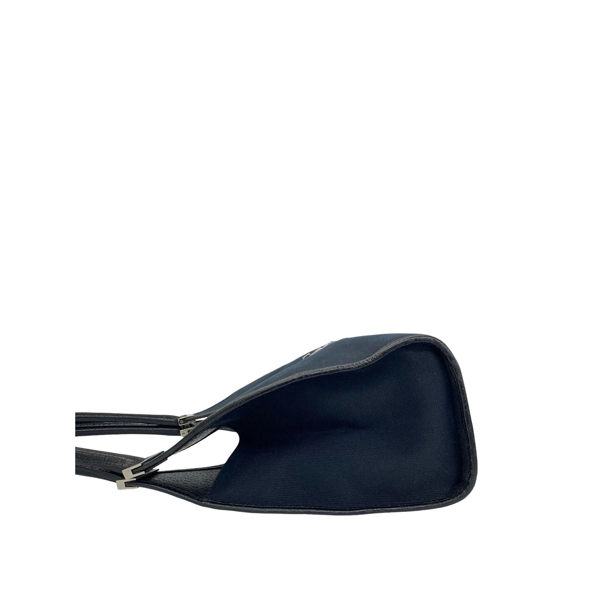 Gucci Canvas Jackie Bardot Shoulder Bag — Black