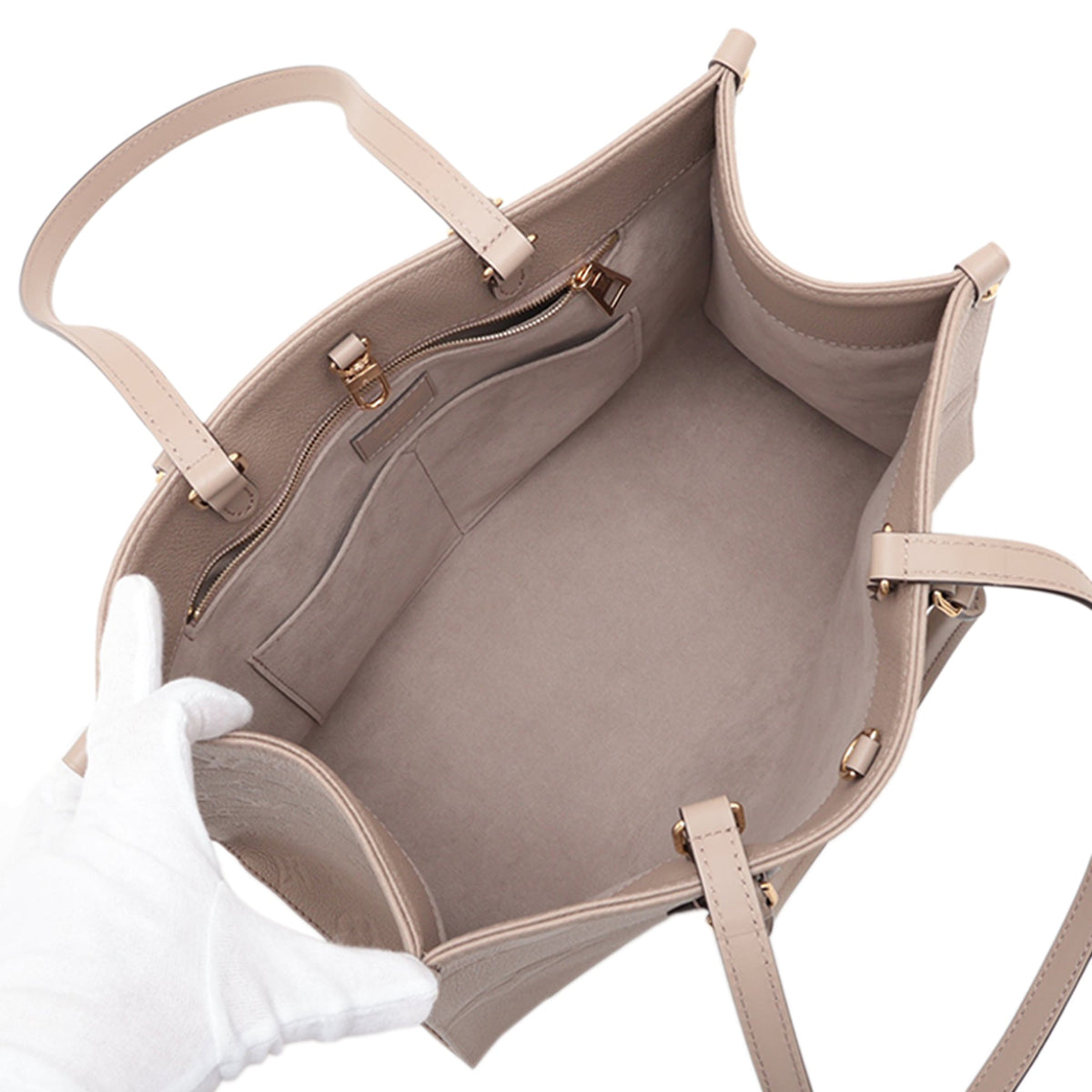 Louis Vuitton Monogram Empreinte OnTheGo MM — Beige