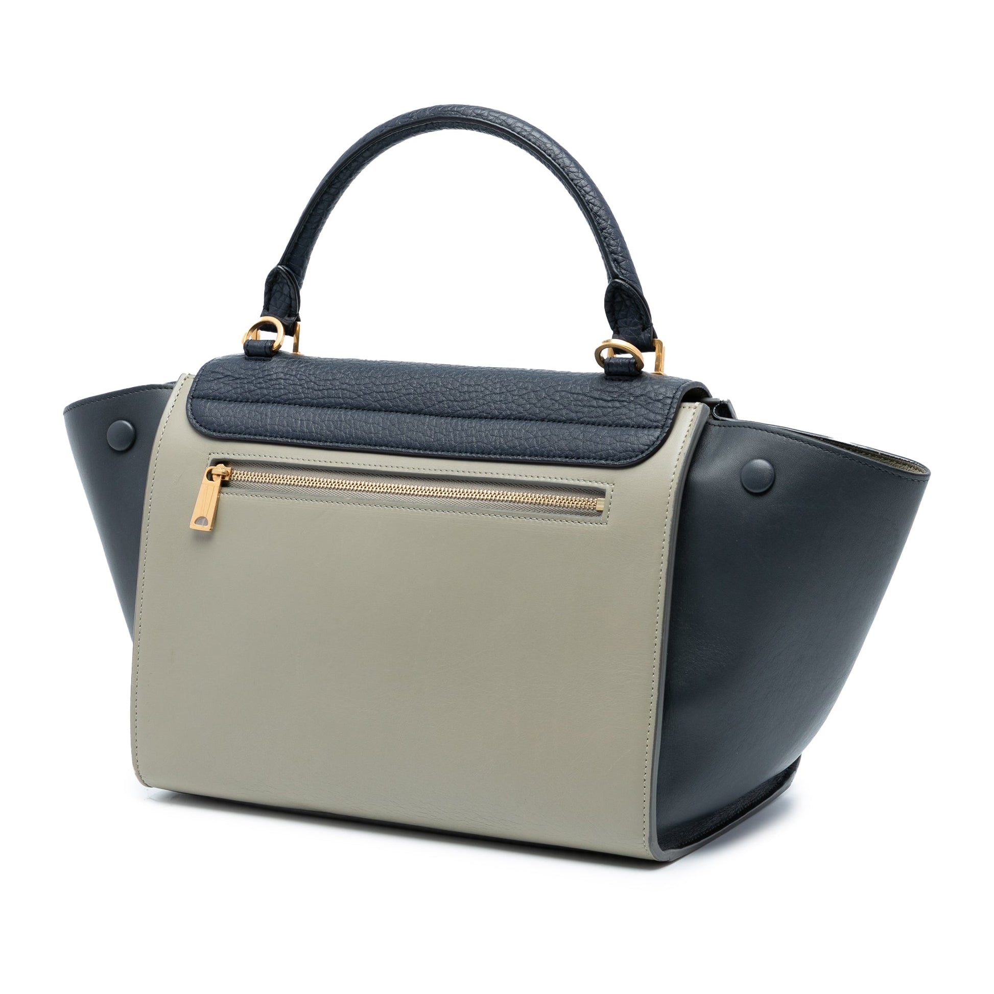 Celine Medium Tricolor Trapeze Satchel