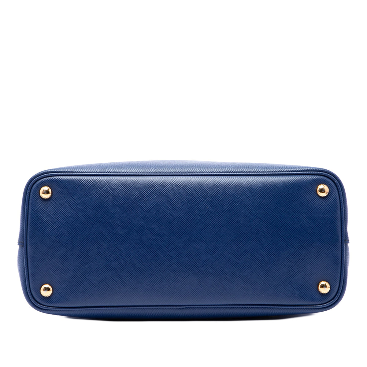 Prada Medium Saffiano Cuir Double Handle Satchel — Blue