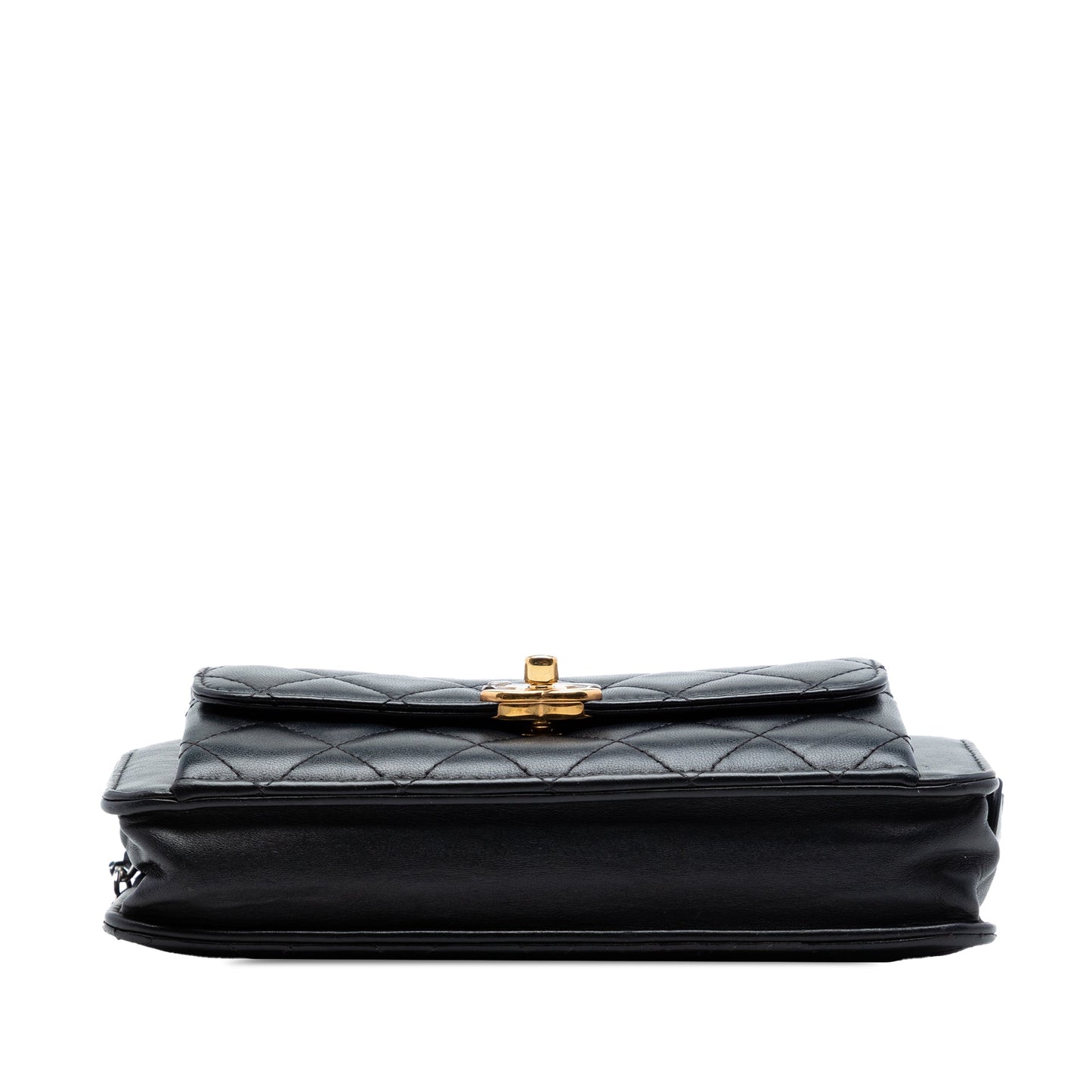 Chanel Quilted Lambskin Front Pocket Clutch With Chain