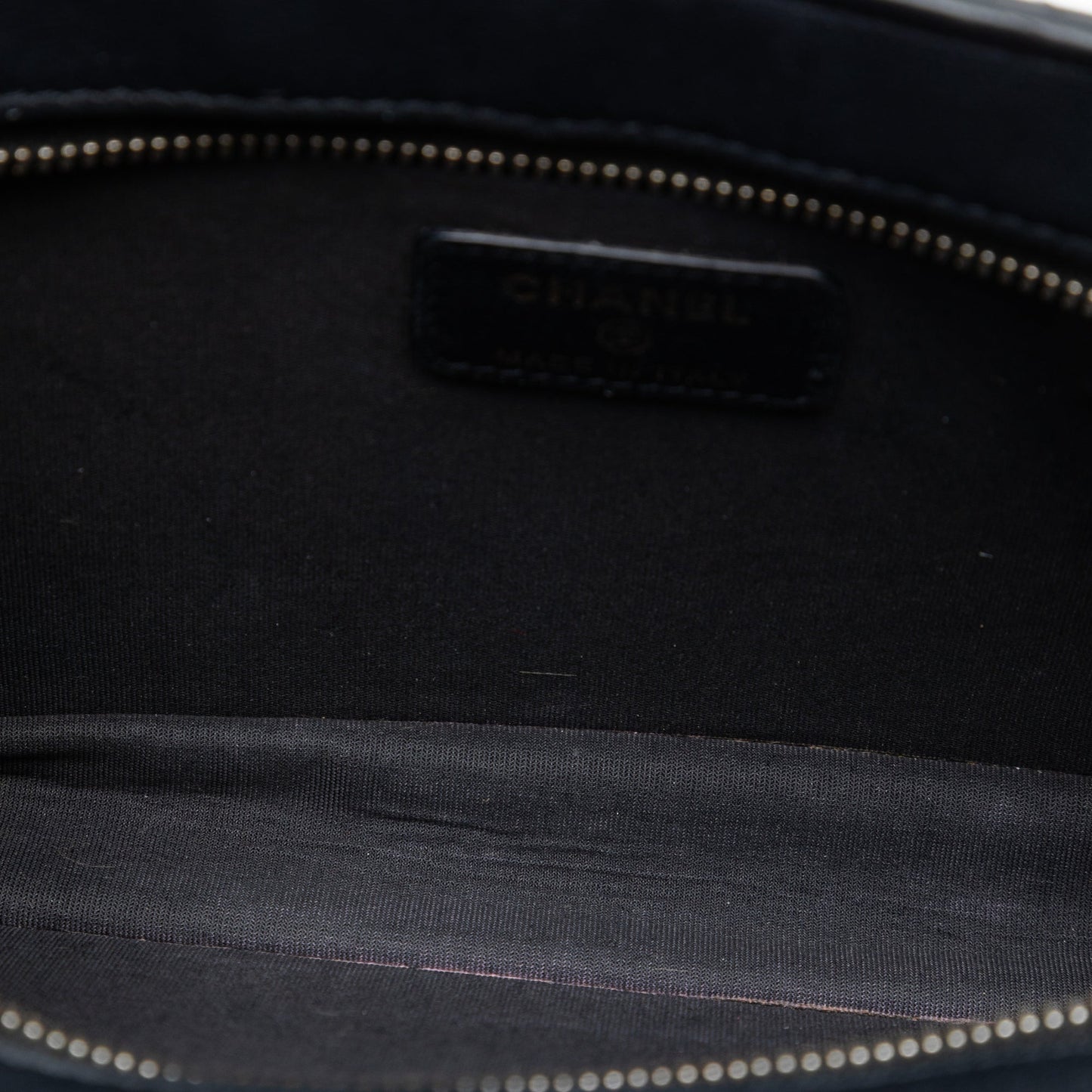 Chanel Quilted Lambskin Front Pocket Clutch With Chain