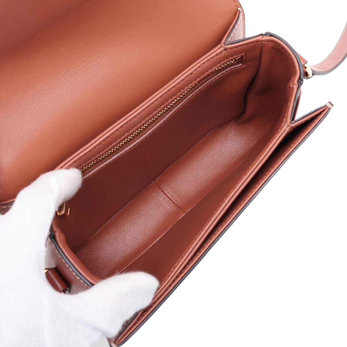 Celine Classique Triomphe Coated Canvas and Calfskin Triomphe Crossbody — Brown