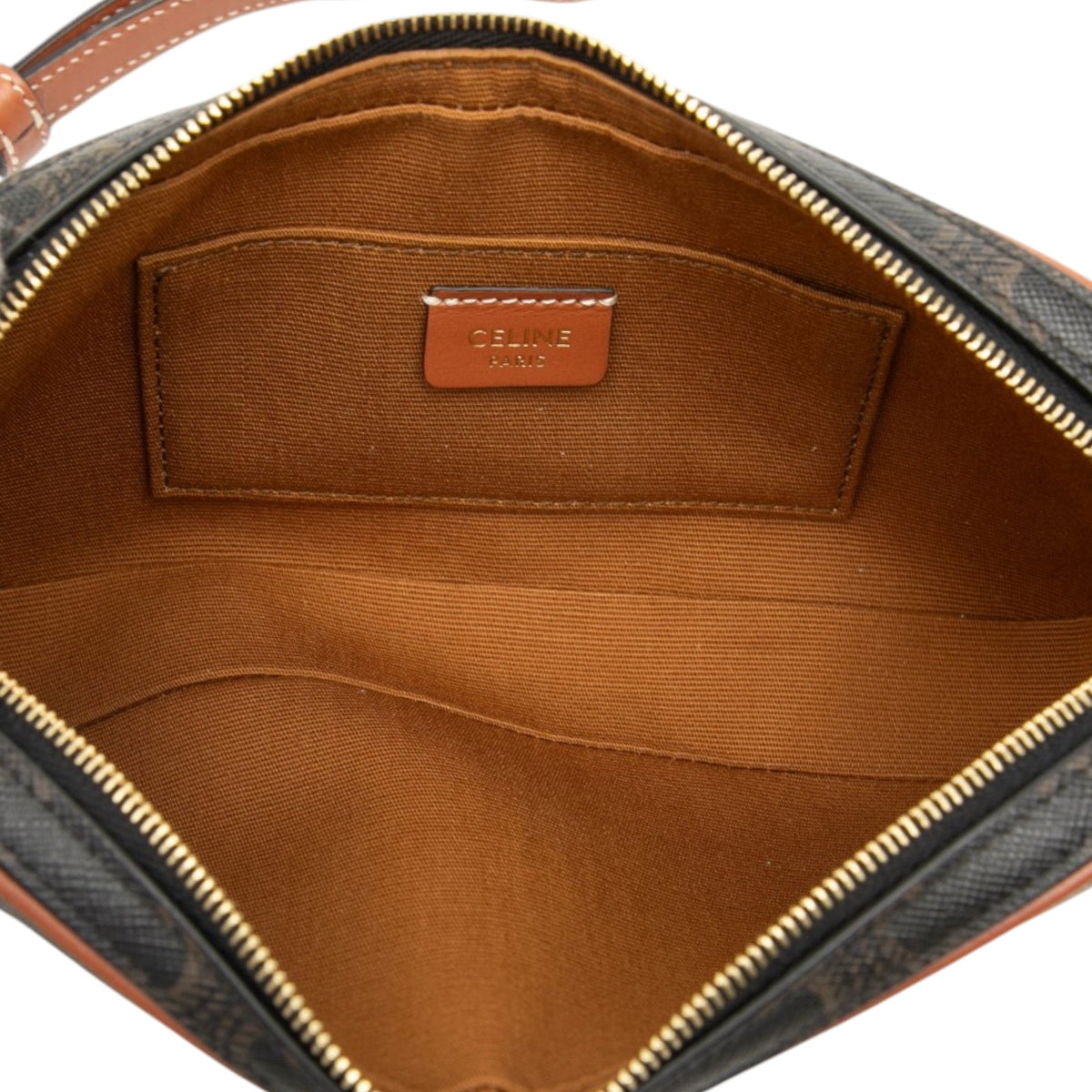 Celine Mini Triomphe Cuir Coated Canvas Camera Bag