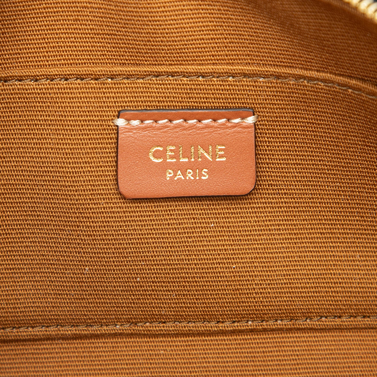 Celine Mini Triomphe Cuir Coated Canvas Camera Bag