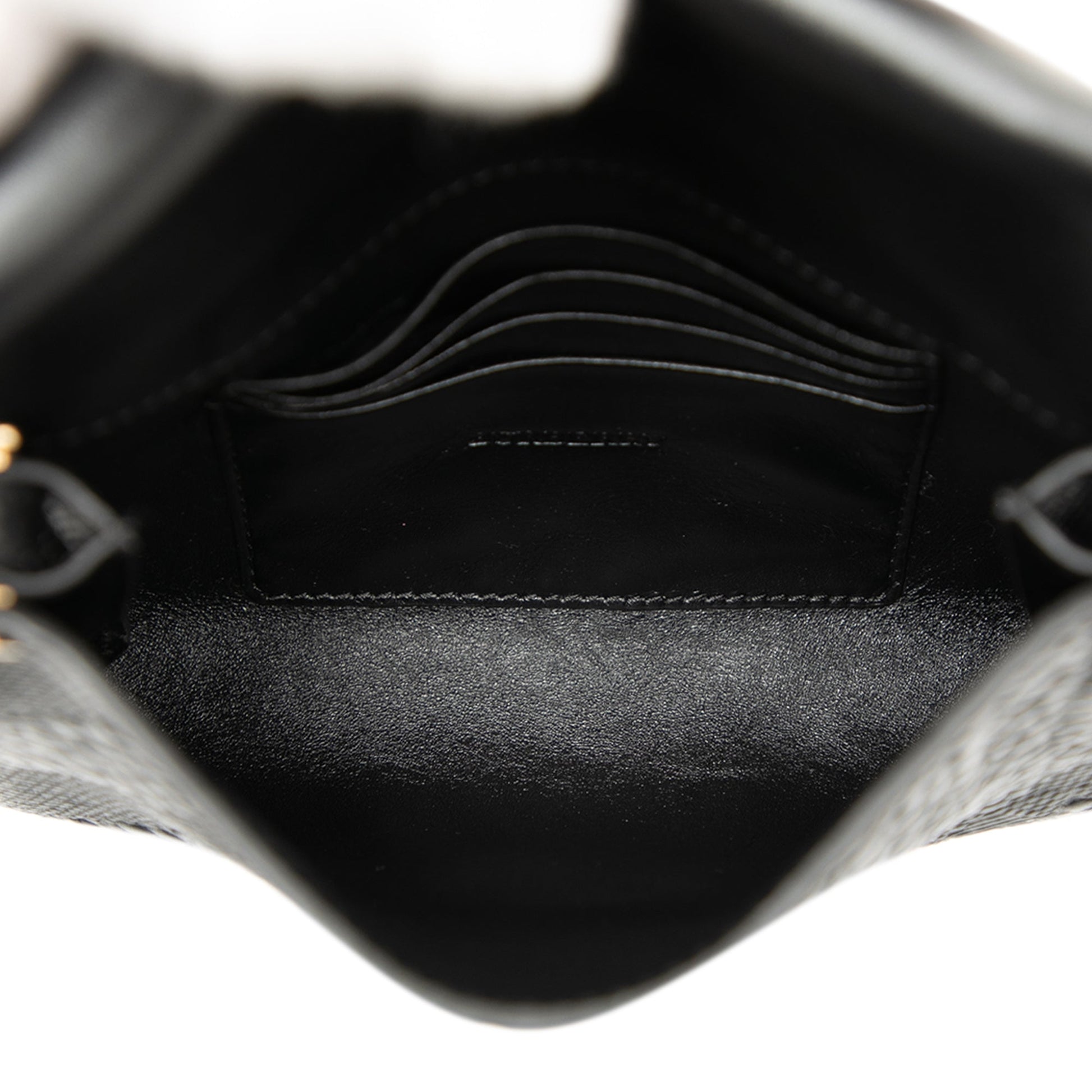 Burberry Embossed Grain Check Leather Langley Crossbody