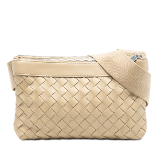 Bottega Veneta Nappa Intrecciato Double Zip Crossbody