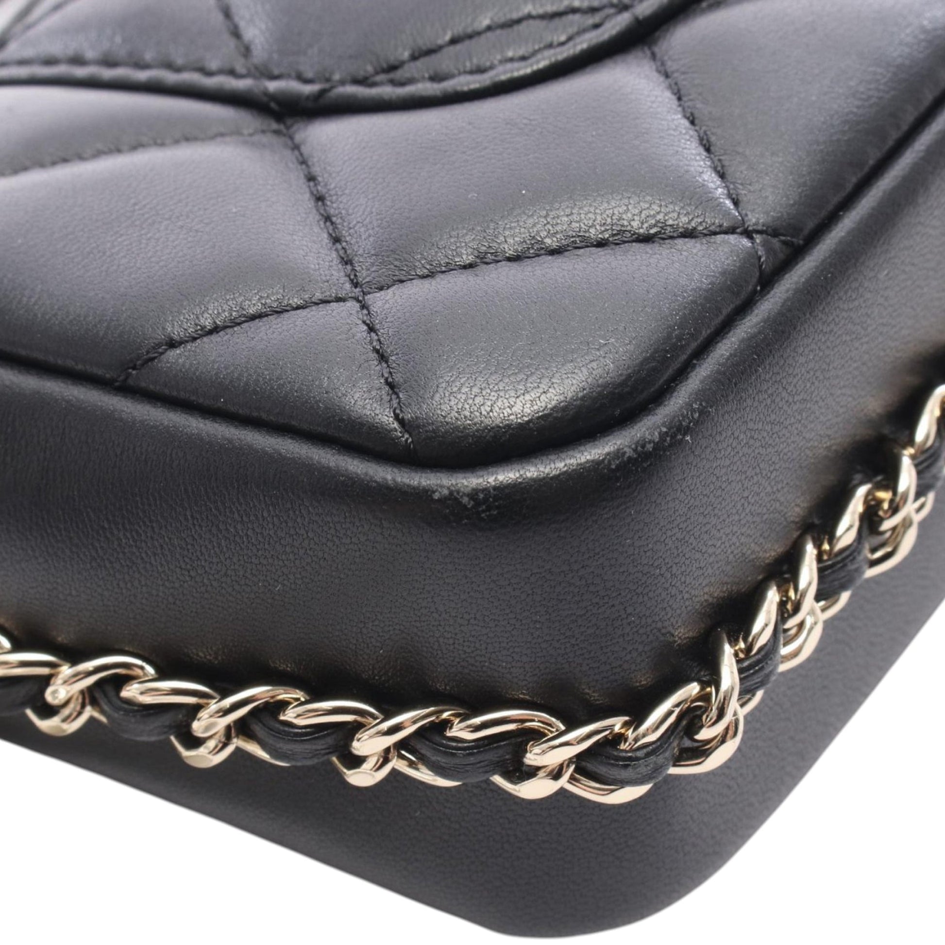 Chanel Small Quilted Lambskin My Precious Pearls Chain Flap