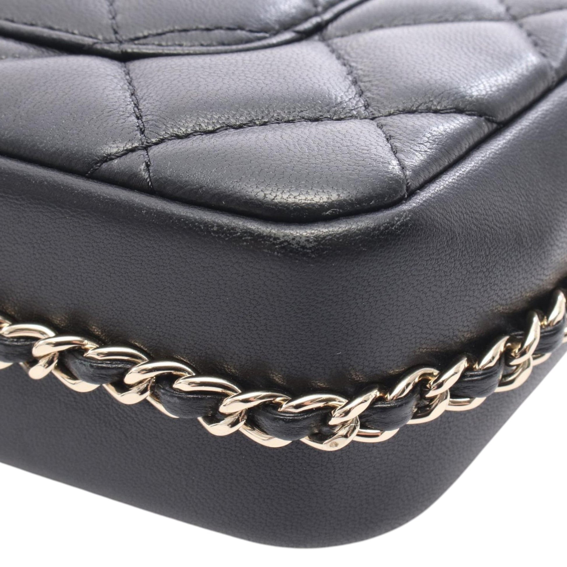 Chanel Small Quilted Lambskin My Precious Pearls Chain Flap