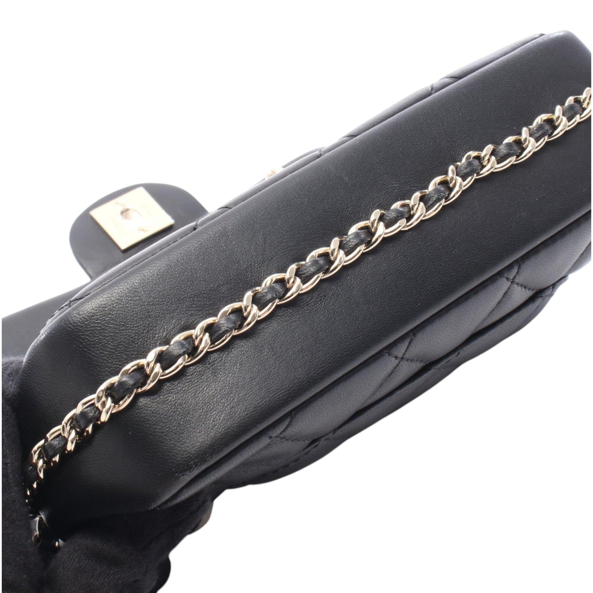 Chanel Small Quilted Lambskin My Precious Pearls Chain Flap