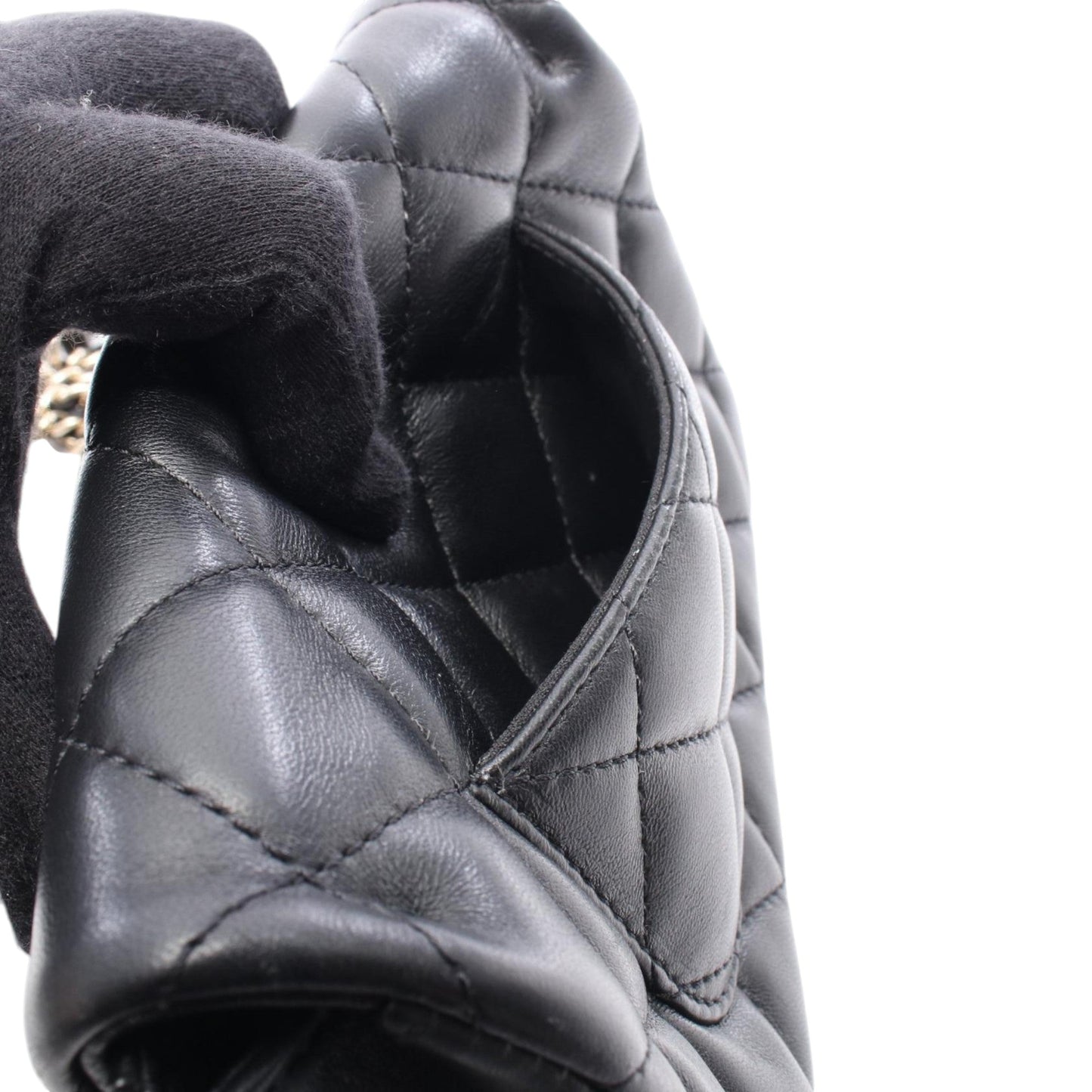 Chanel Small Quilted Lambskin My Precious Pearls Chain Flap