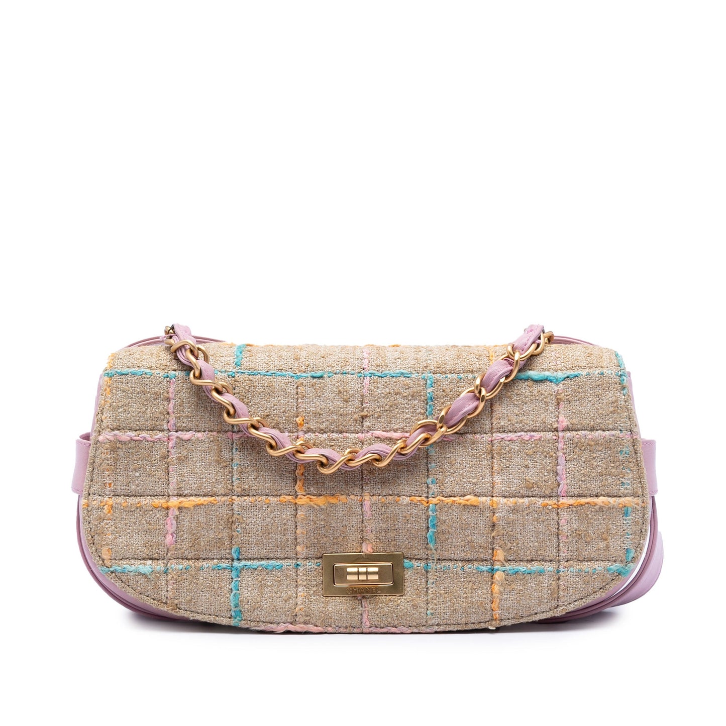 Chanel Chocolate Bar Tweed Mademoiselle Turnlock Flap