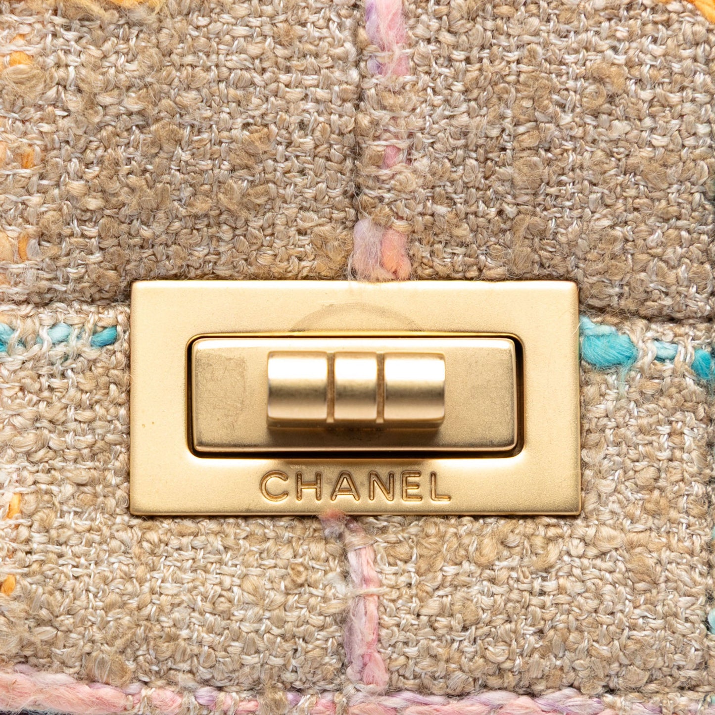 Chanel Chocolate Bar Tweed Mademoiselle Turnlock Flap