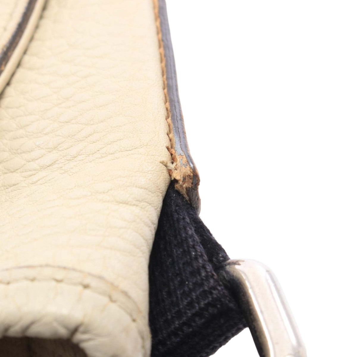 Gucci Leather Web Messenger Bag — White