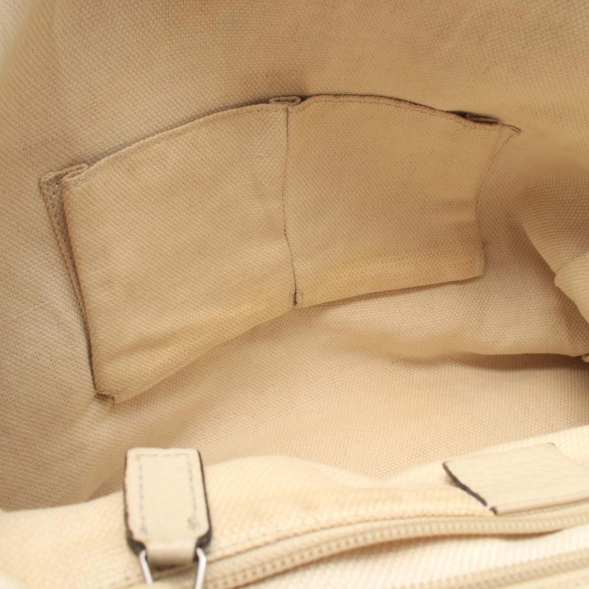 Gucci Leather Web Messenger Bag — White