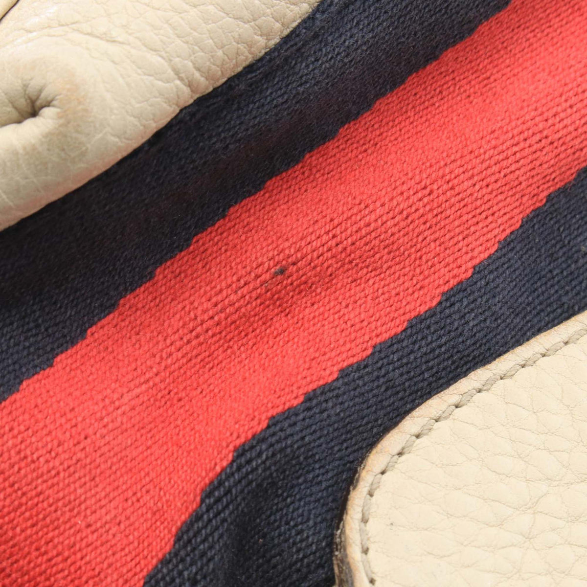 Gucci Leather Web Messenger Bag — White
