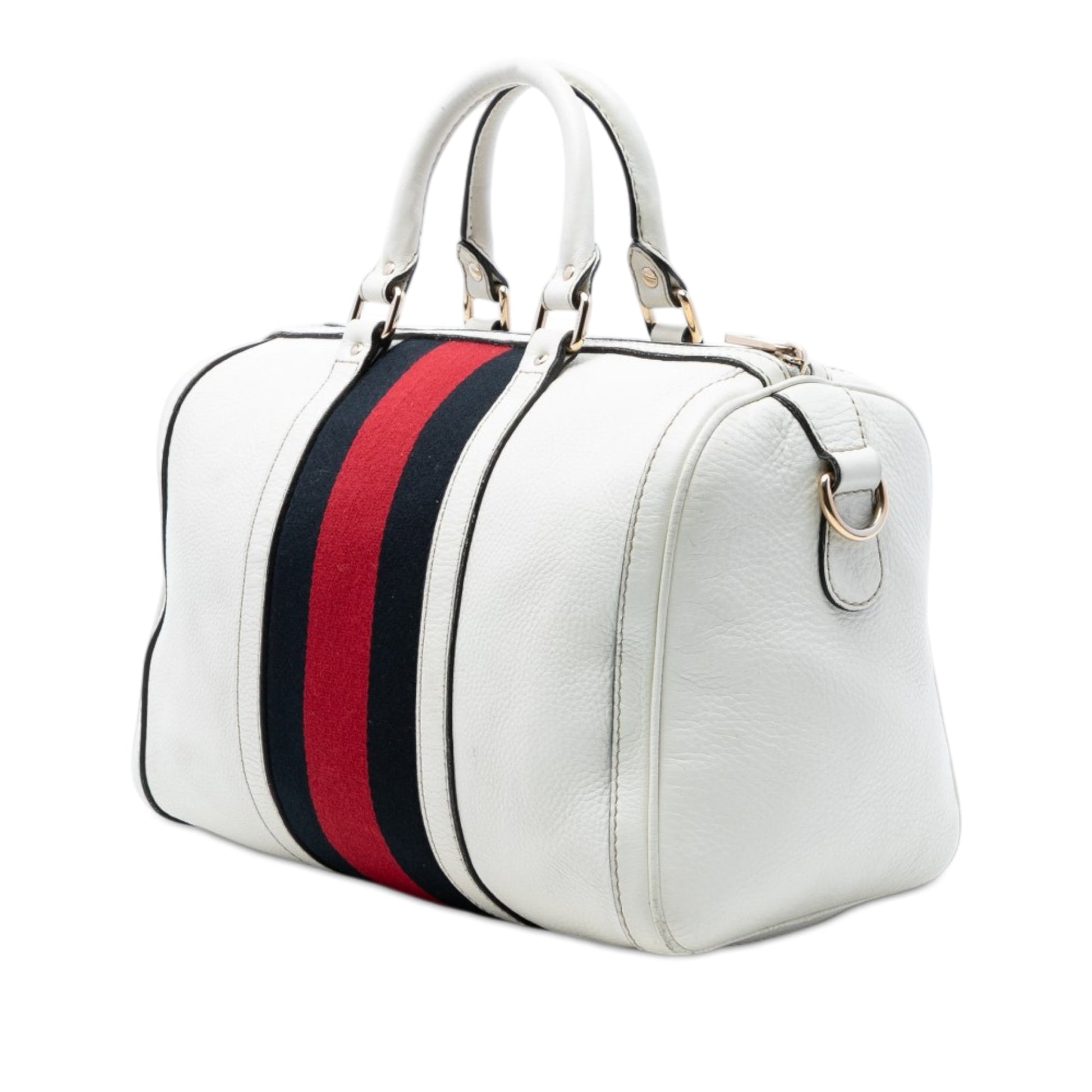 Gucci Medium Calfskin Web Joy Boston Bag