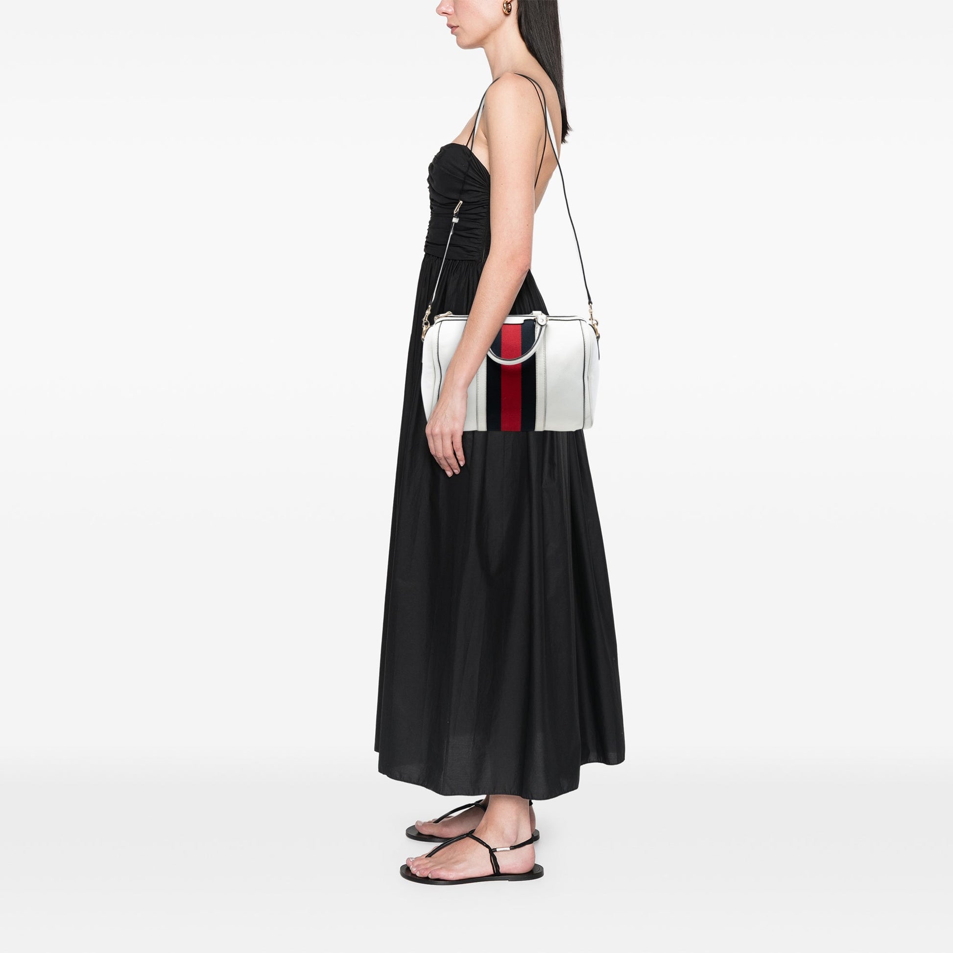 Gucci Medium Calfskin Web Joy Boston Bag
