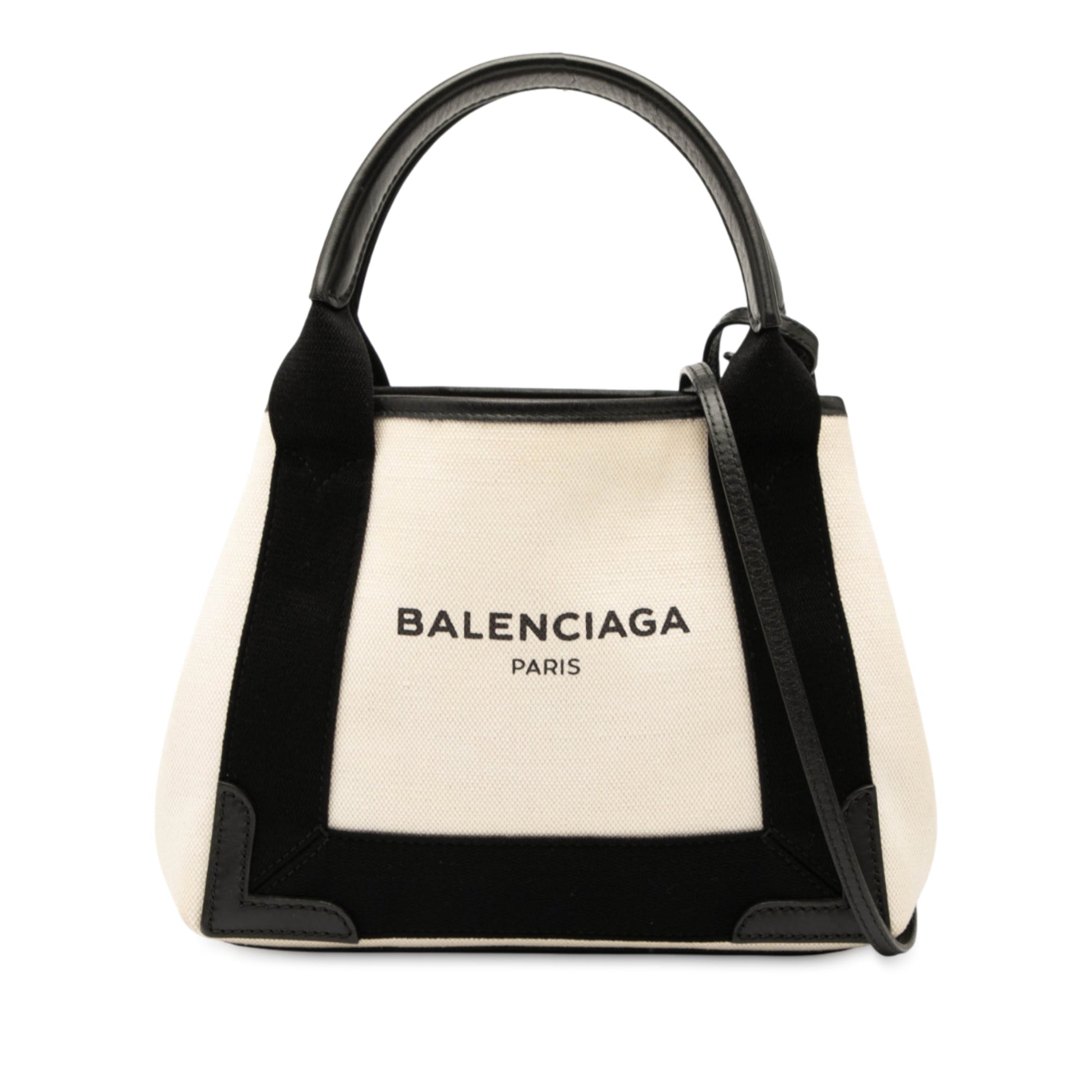 Balenciaga Canvas Navy Cabas XS