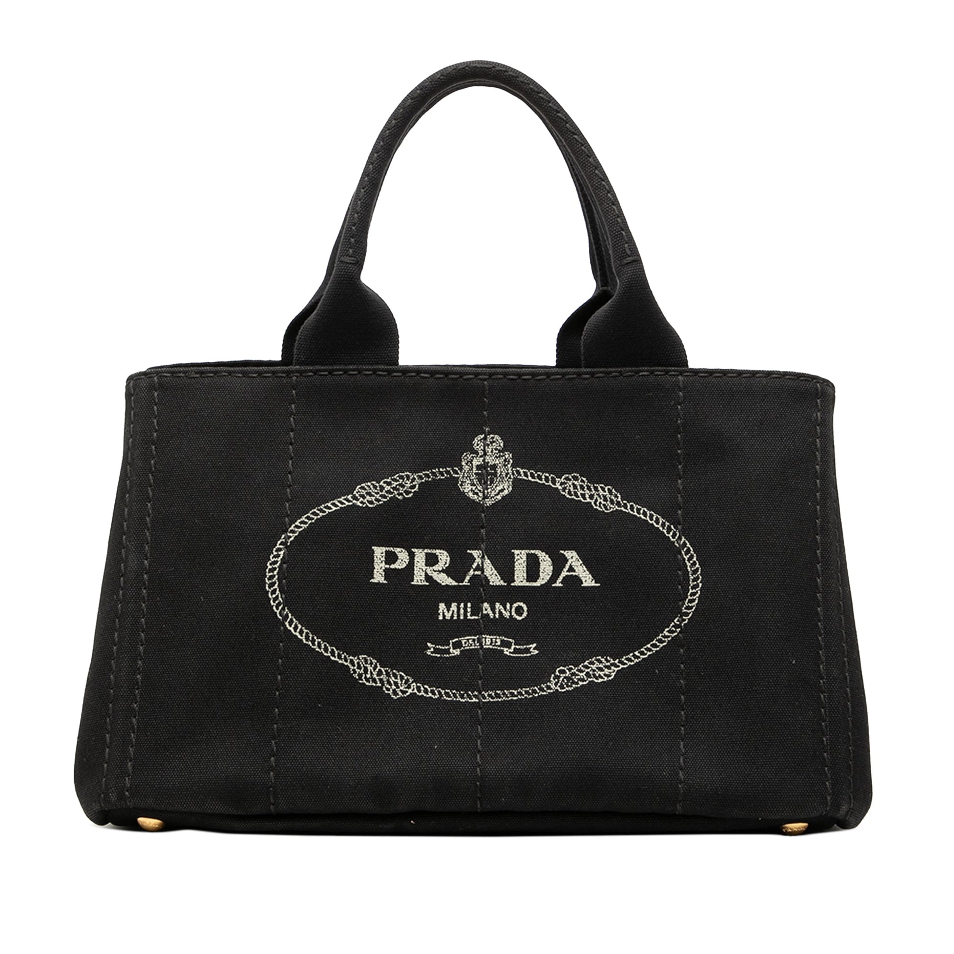 Prada Canvas Canapa Logo Satchel