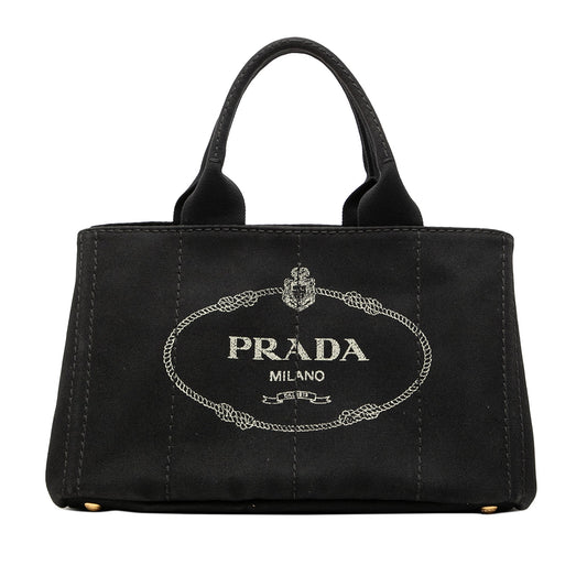 Prada Canvas Canapa Logo Satchel