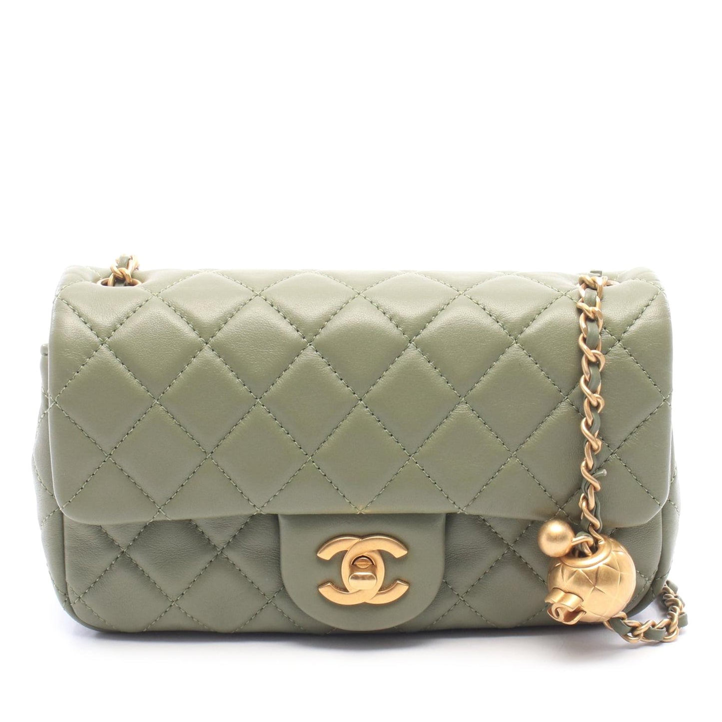 Chanel Mini Rectangular Classic Lambskin Pearl Crush Single Flap