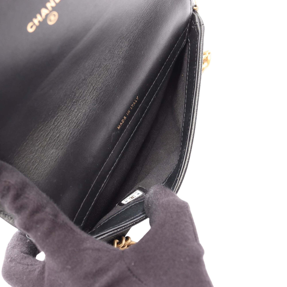 Chanel Quilted Caviar Boy Wallet on Chain
