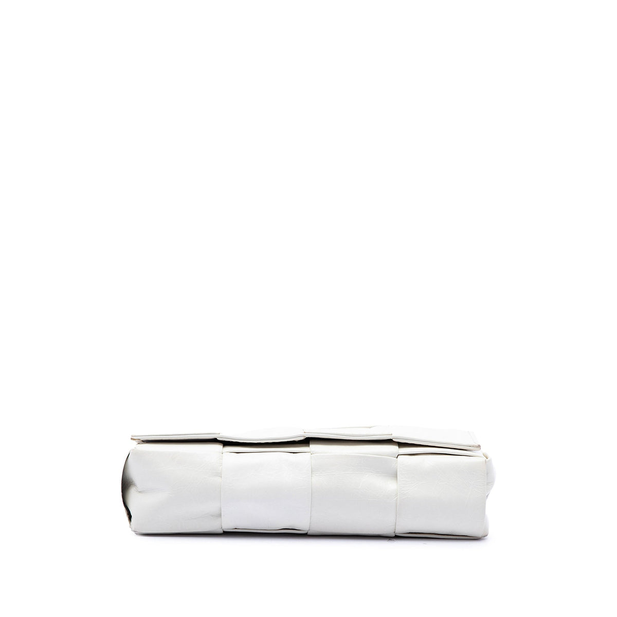 Bottega Veneta Paper Calfskin Intrecciato Cassette Belt Bag — White