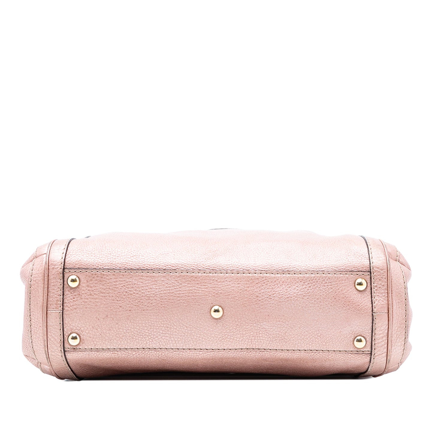 Gucci Metallic Pebbled Calfskin Bella Satchel