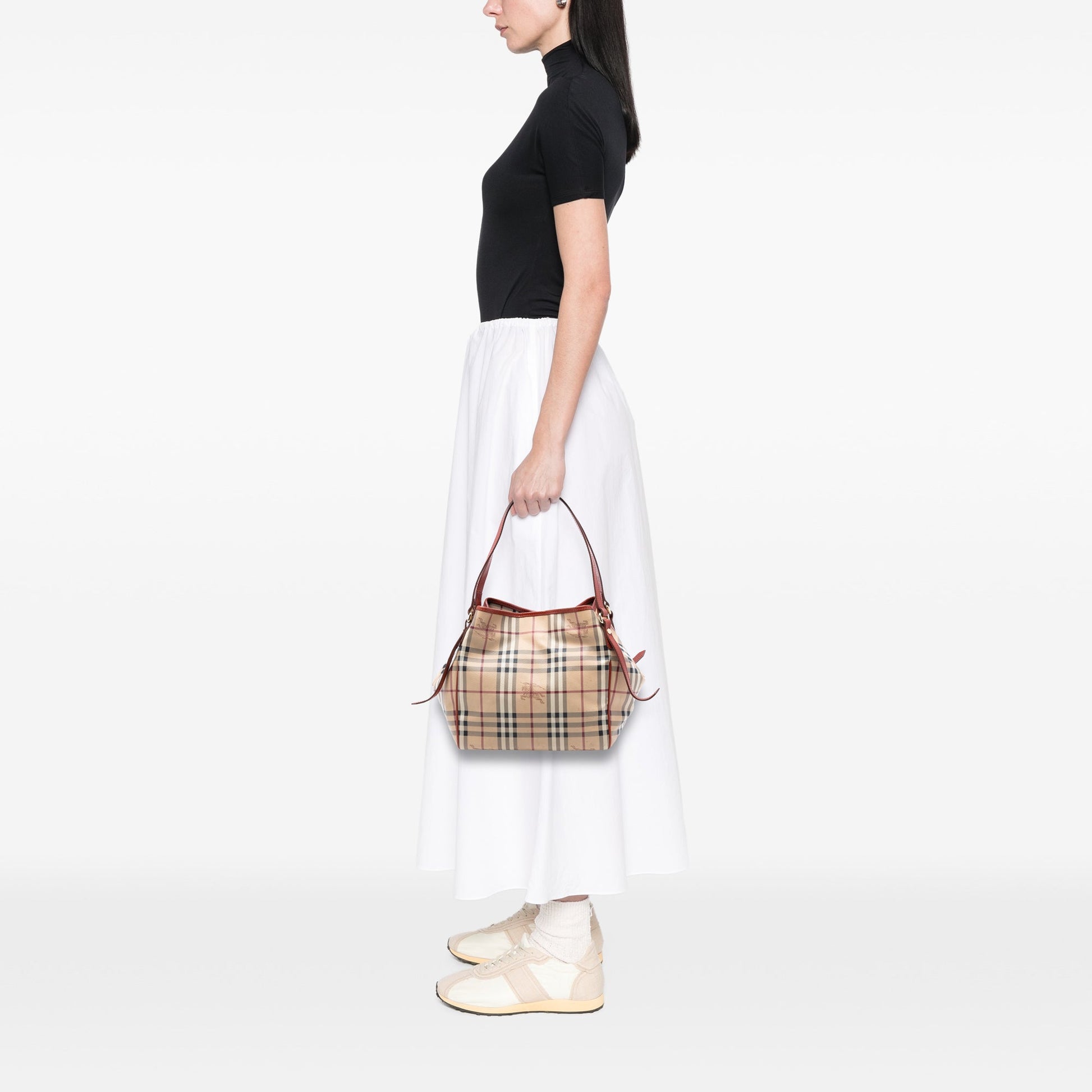 Burberry Small Haymarket Check Coated Canvas Canterbury Tote