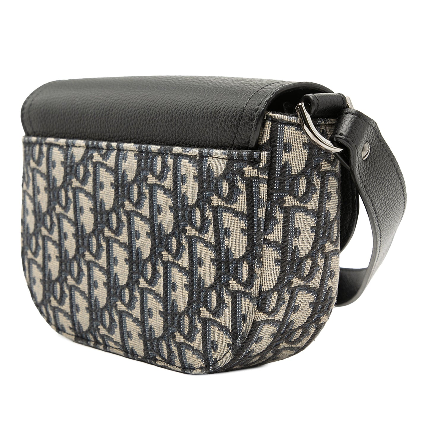 Dior Mini Oblique Canvas Saddle Buckle Messenger Bag