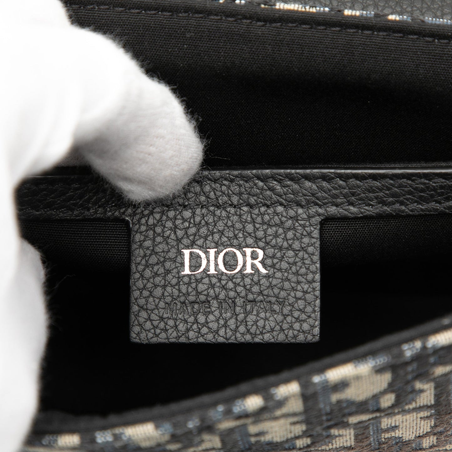 Dior Mini Oblique Canvas Saddle Buckle Messenger Bag