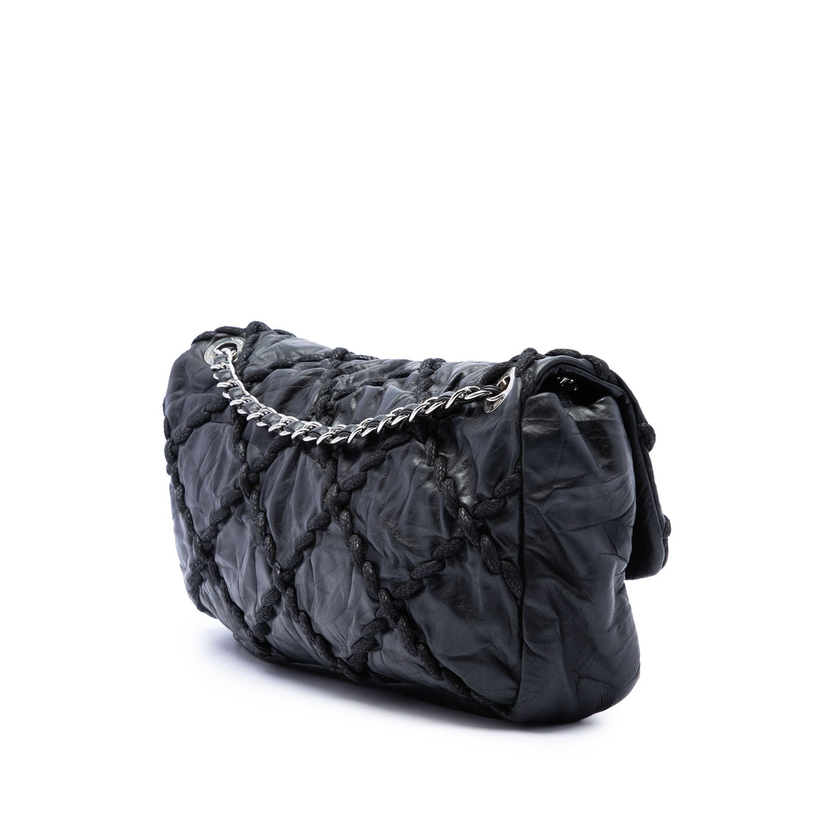 Chanel Medium Quilted Crinkled Calfskin Ultra Stitch Flap