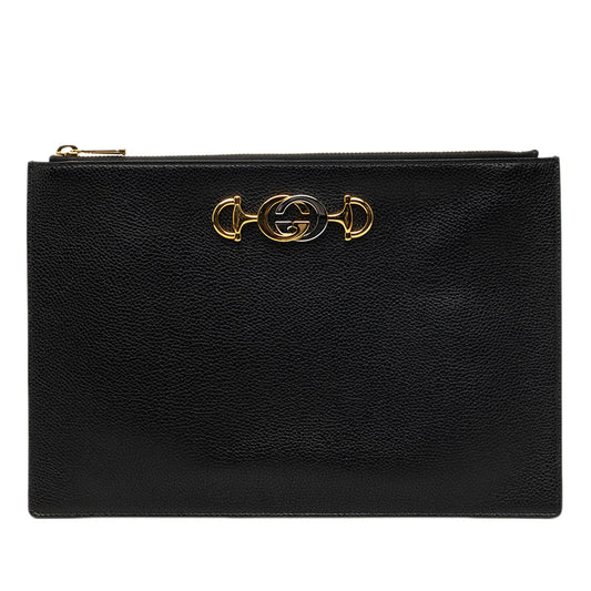 Gucci Grained Calfskin Zumi Zip Pouch