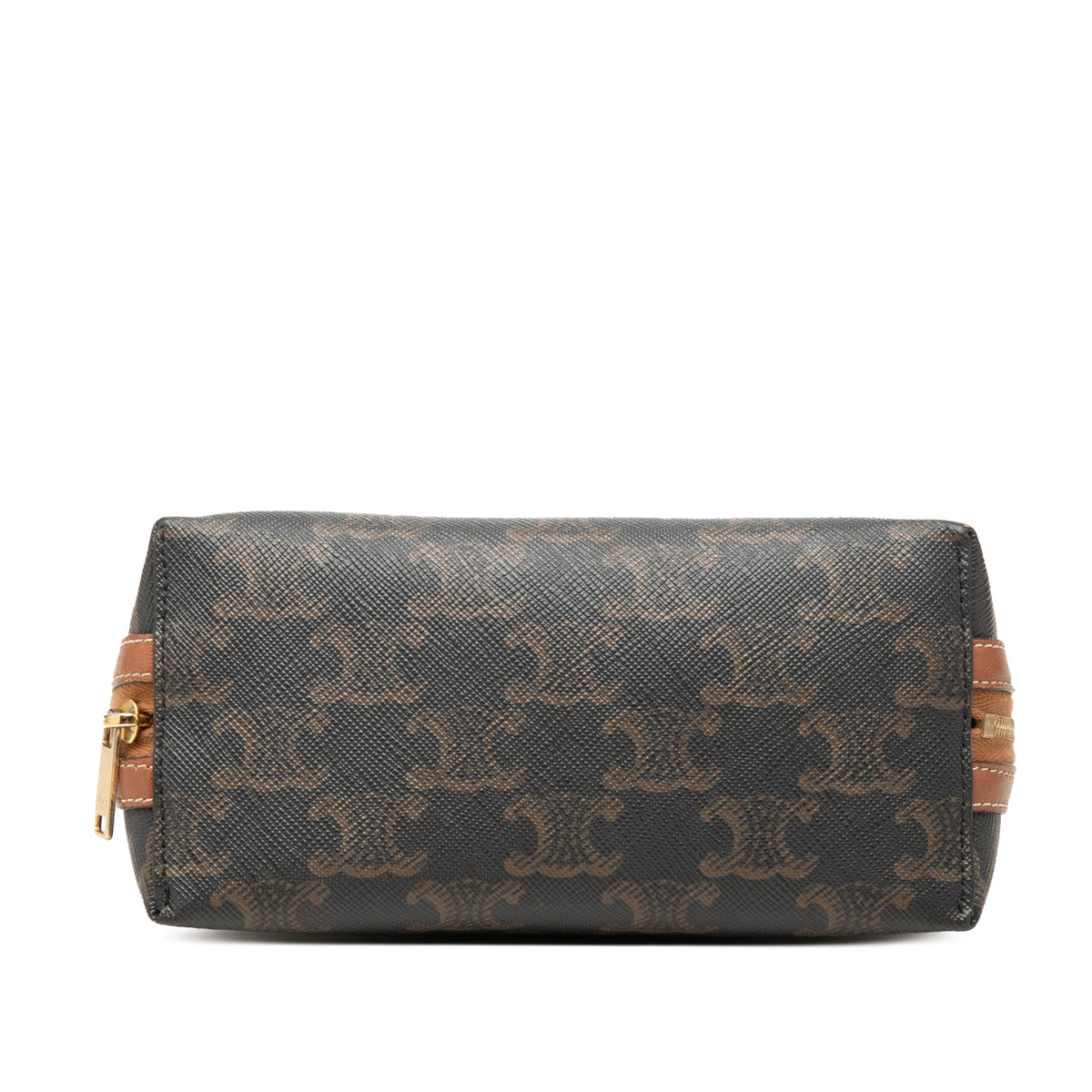 Celine Triomphe Coated Canvas Clutch On Chain