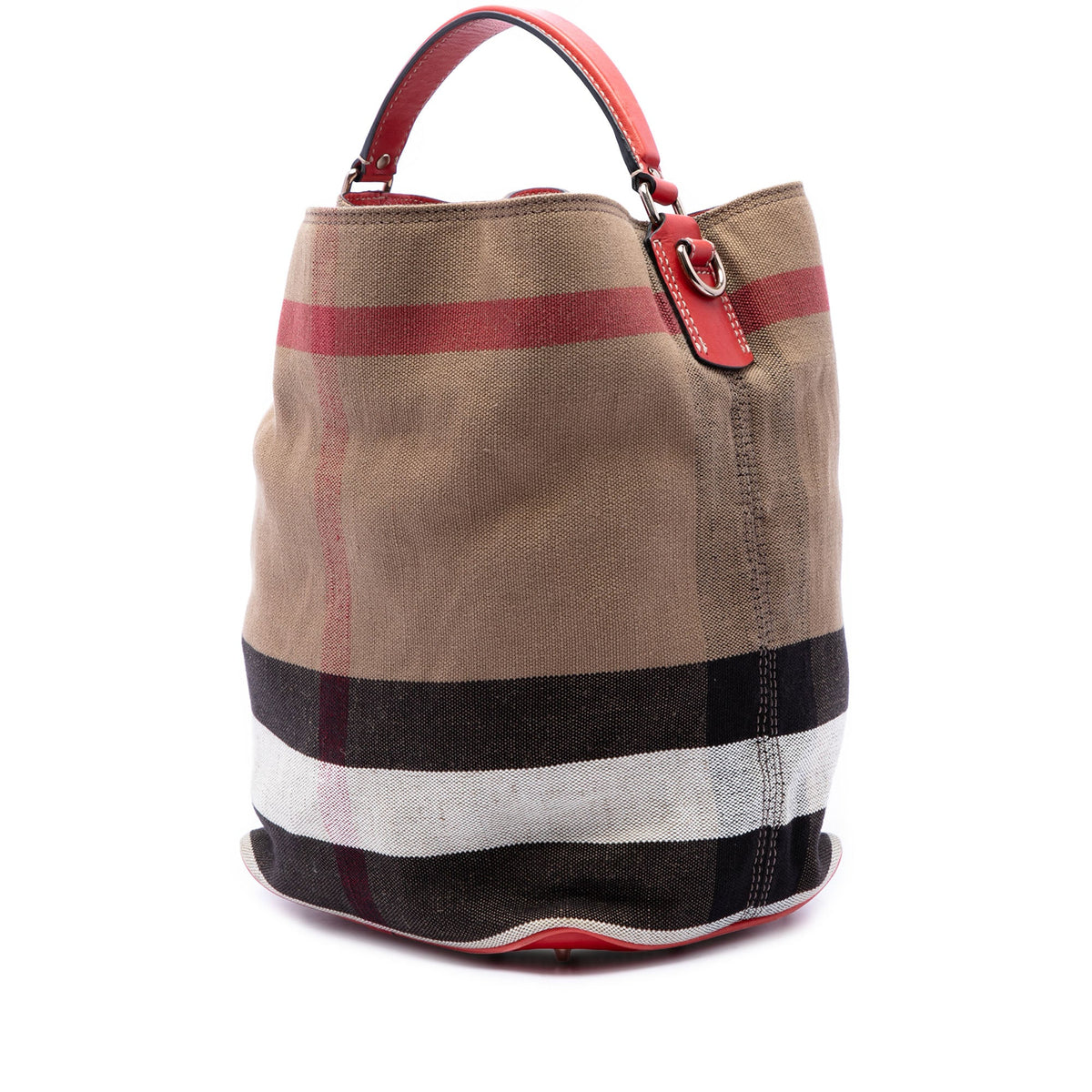 Burberry Medium Mega Check Canvas Ashby Bucket Bag