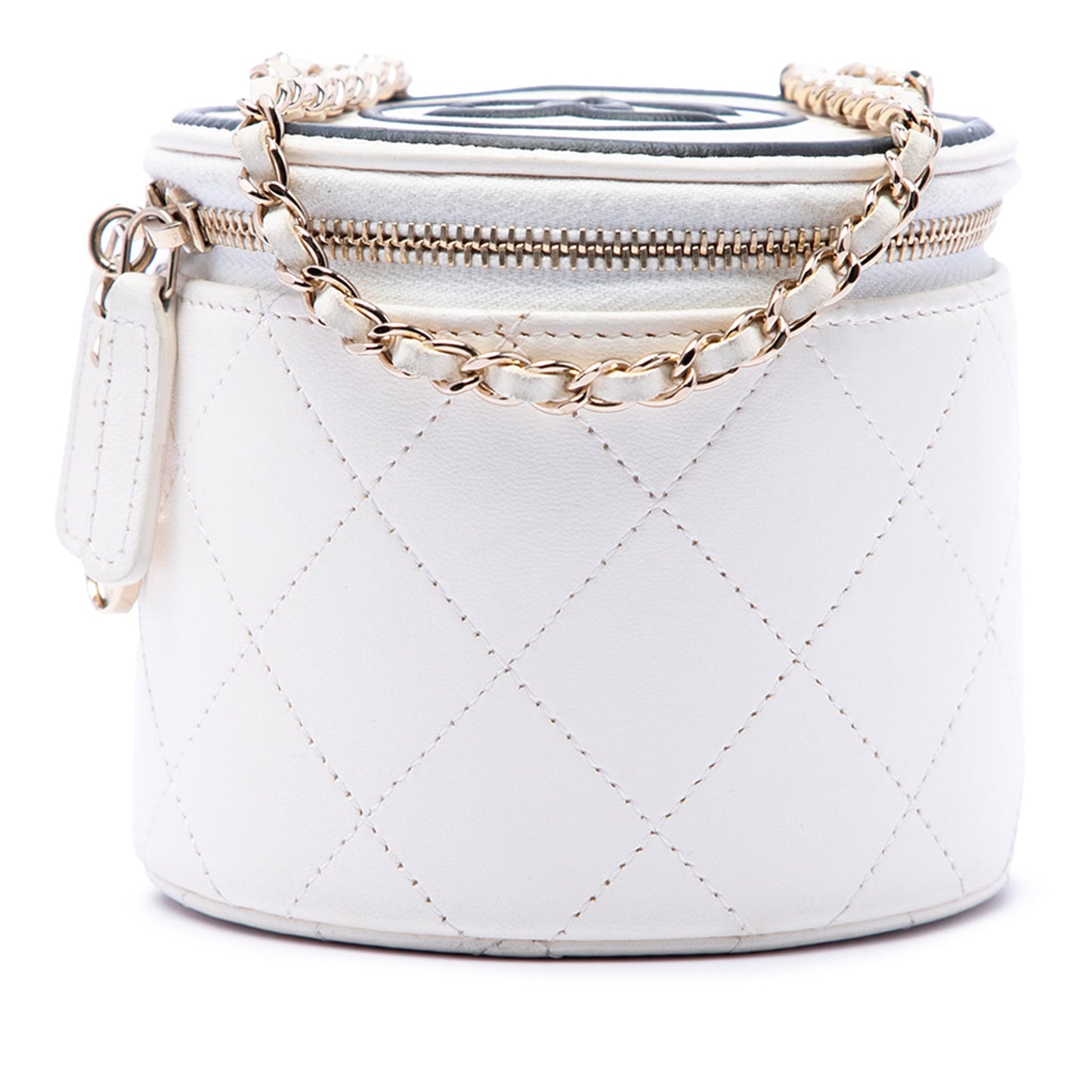 Chanel Quilted Lambskin Chain and Charm Vanity Case