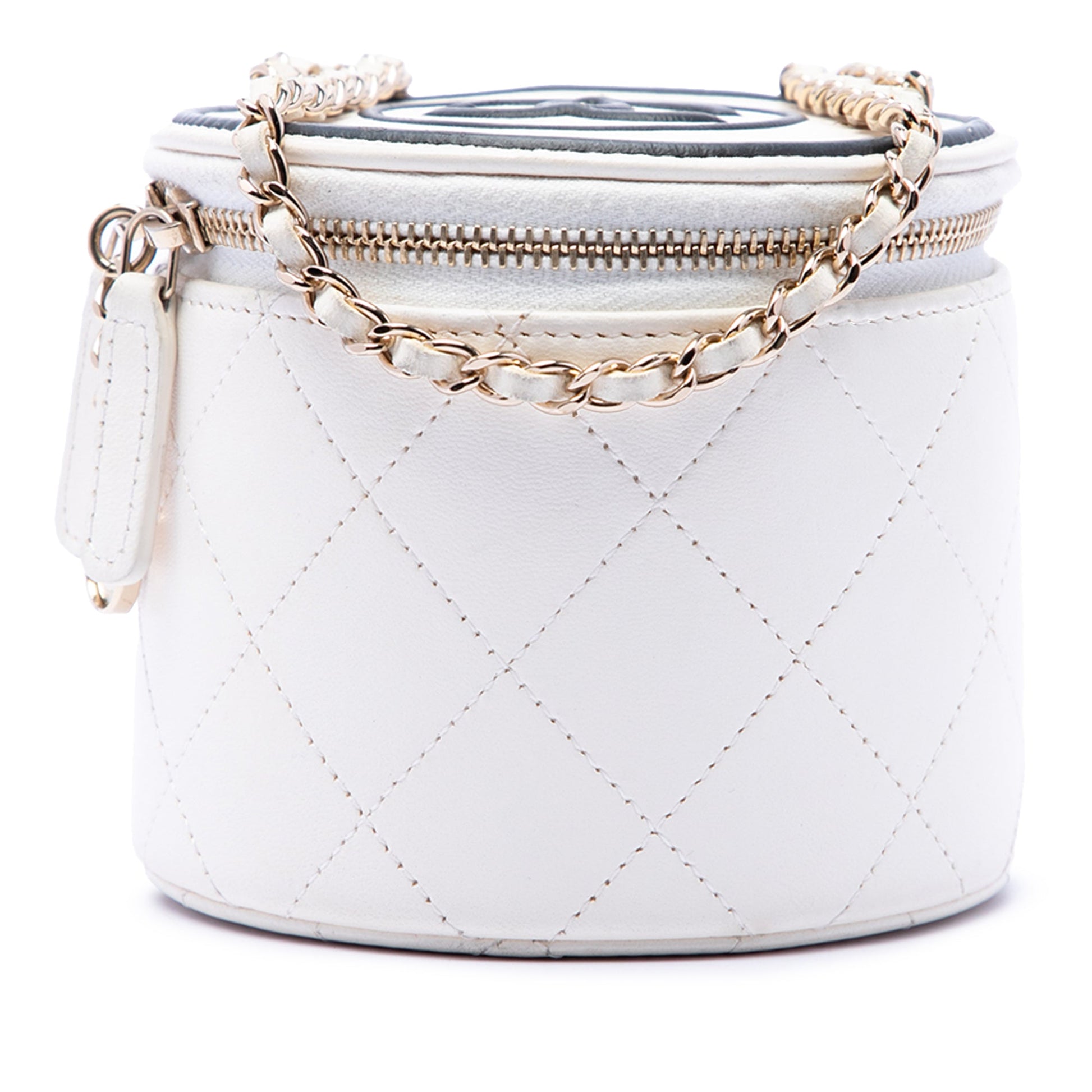 Chanel Quilted Lambskin Chain and Charm Vanity Case