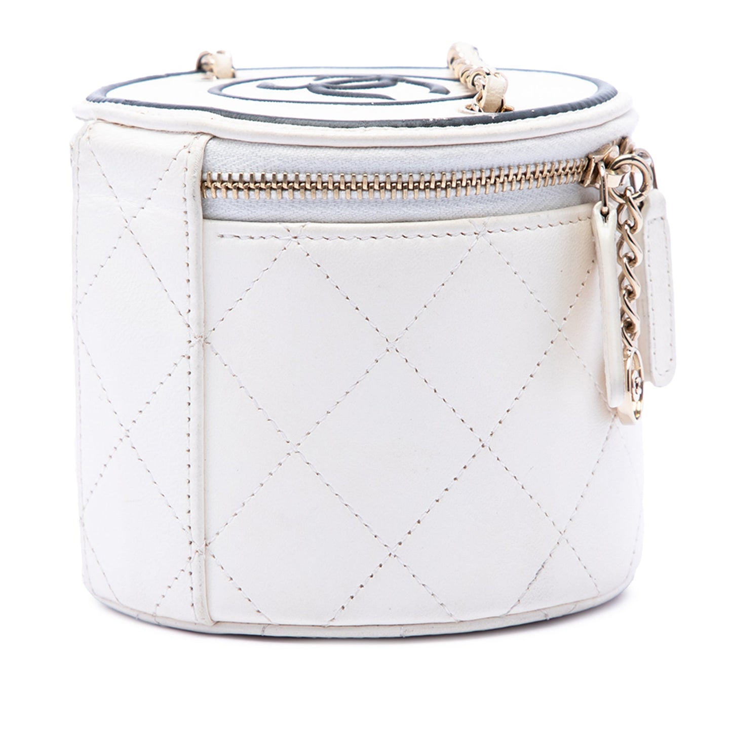 Chanel Quilted Lambskin Chain and Charm Vanity Case